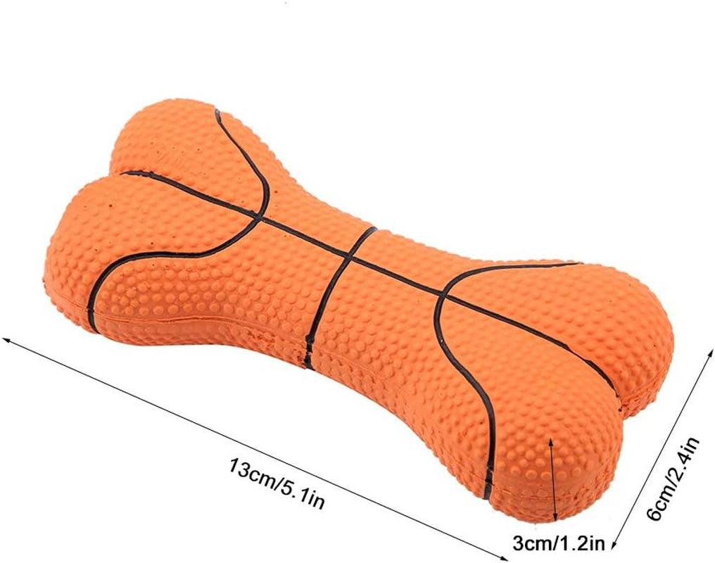 Dog Squeaky Toy, Lightweight Non-Toxic Dura Play Bone Dog Toy, Environmentally-Friendly for Pets Fetching and Tossing Games(Basketball) image number 4