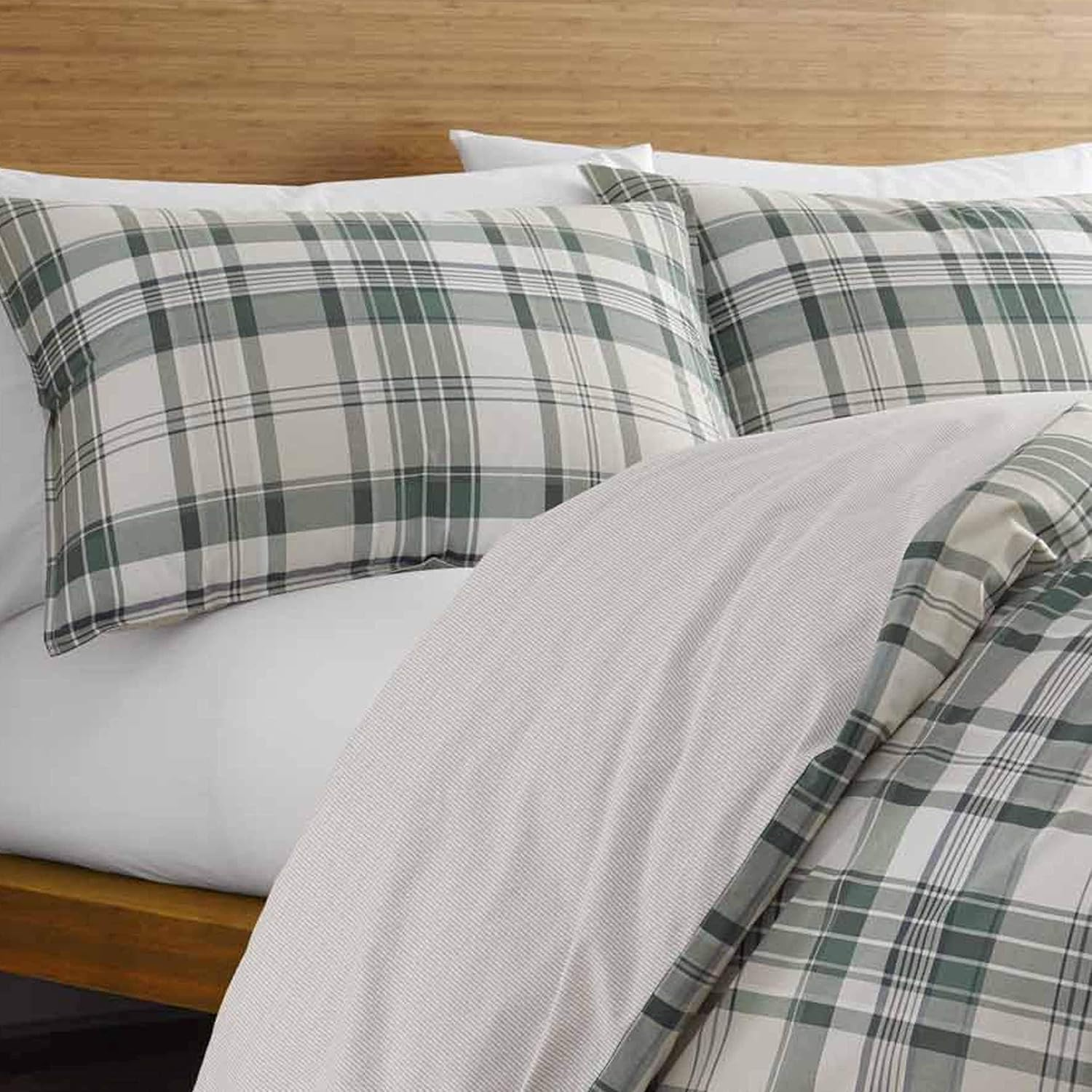 Eddie Bauer - Twin Duvet Cover Set, Cotton Reversible Bedding with Matching Sham, Plaid Home Decor for All Seasons (Timbers Evergreen, Twin) image number 3