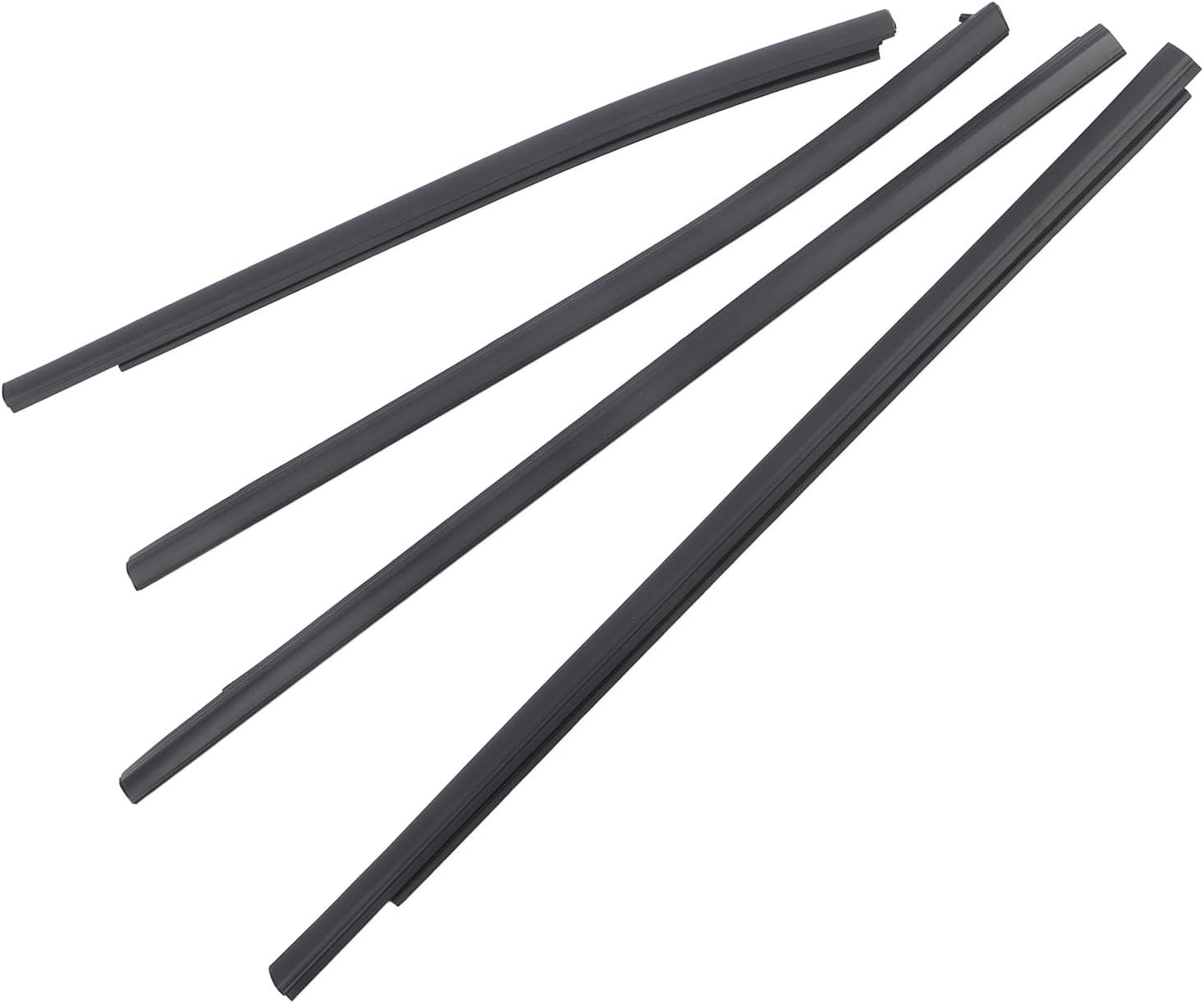 Window Moulding Trim Weatherstrip Seal Belt, 4 Pcs Car Outer Door Window Weatherstrip Molding, Compatible with Ranger PX2 PX3, Wildtrak, XLT, XL, 2012-2021, AB3926201A38AE image number 5