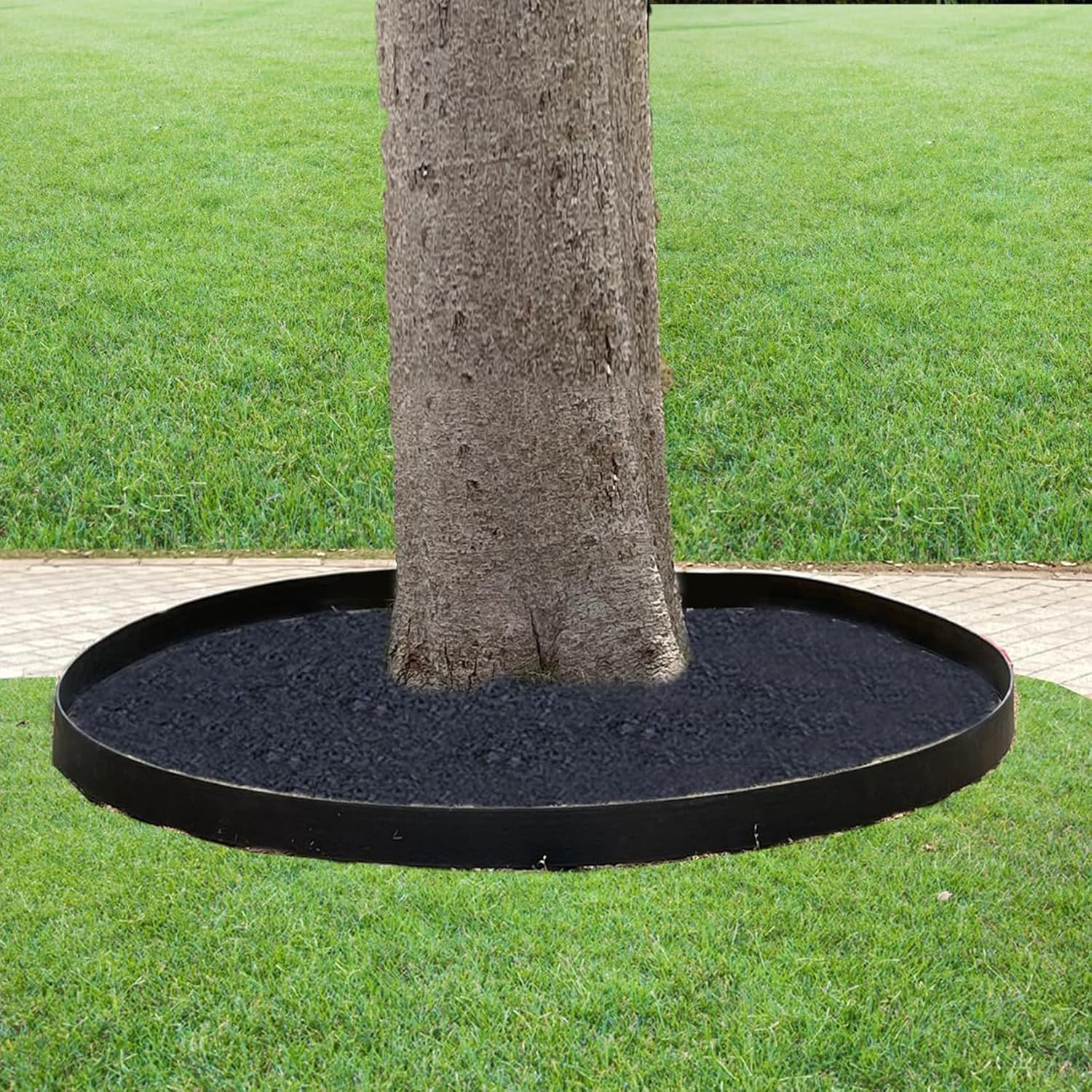 Black Landscape Edging Kit, Flexible Lawn Border with 30 Anchoring Spikes, Garden Plastic Borders for Landscaping, Grass Flower Beds, Pavement,Yard, Pathway, 1000 * 10Cm image number 3