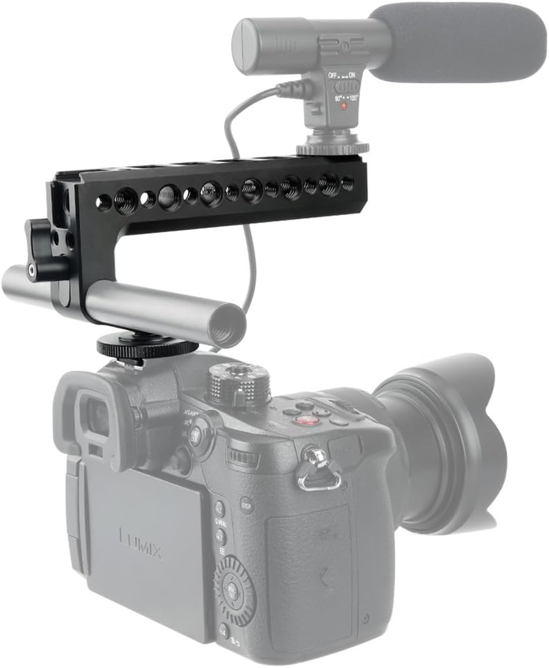 NICEYRIG Camera Hot Shoe Top Cheese Handle with Mounting Points for DSLR Camera Applicable LED Light Monitor Microphone Mounts image number 1