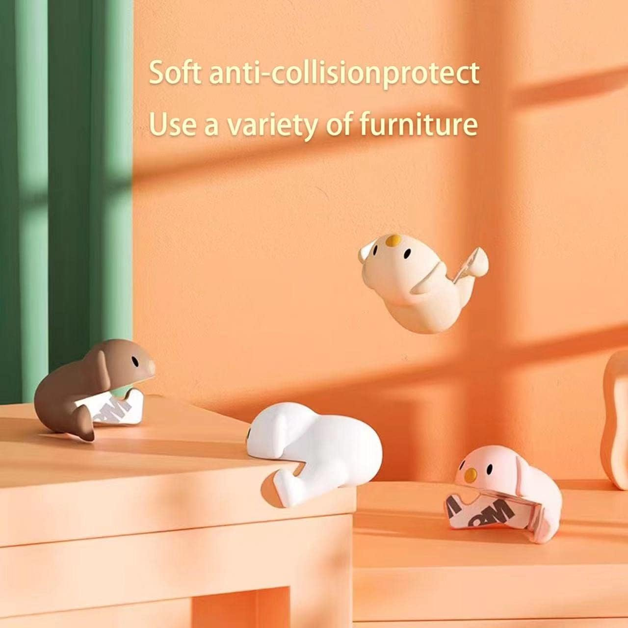 Animal Type Dog Silicone Table Corner Anti-Collision Corner Protector for Children Corner Protector for Baby Safety, 4 Random Colors image number 2