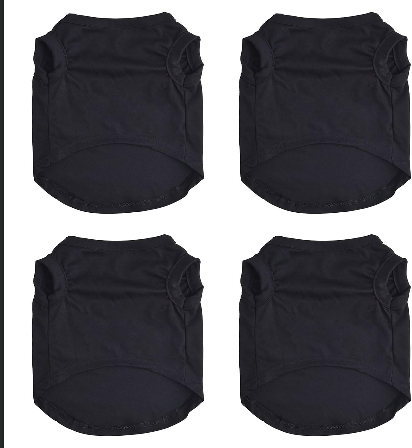 4-Piece Dog Shirts Clothing 4Pcs T-Shirt for Small Dog Breathable Safety VIP Boss Gold Necklace Shirts Cool Summer Cotton Vest Puppy Medium Cat image number 1