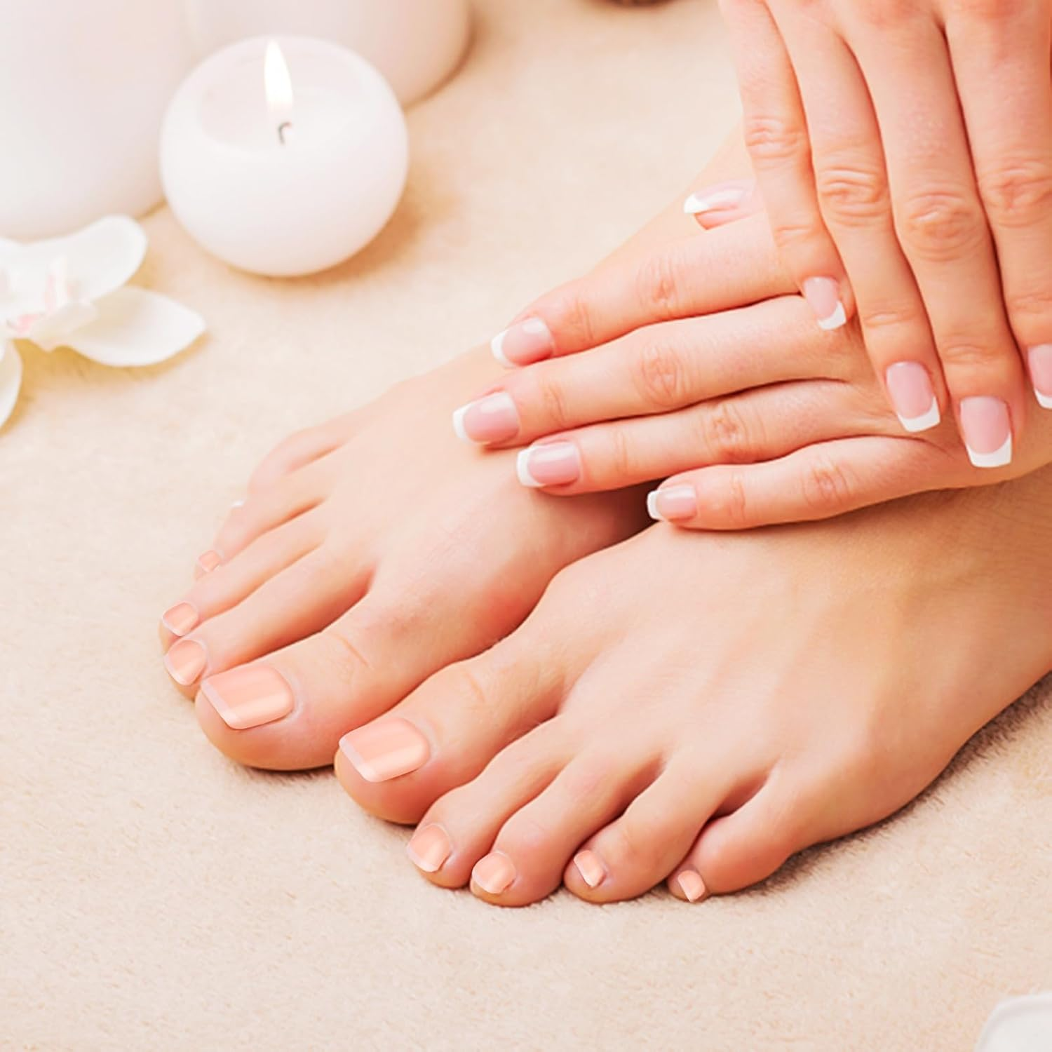 SHINYPASING 120 Pcs Square False Toenail Tips Press-On Fake Toenails for Women Short Toe Nails Nail Extension Set with Storage Box for DIY image number 6