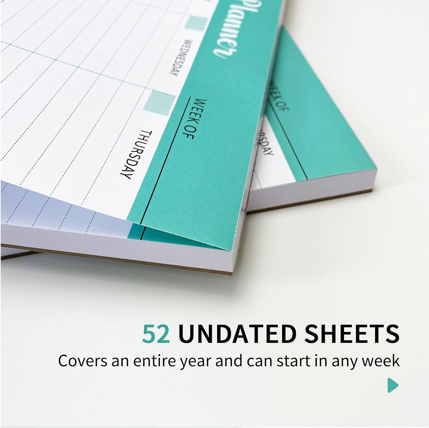 Undated Weekly Planning Pad, 52 Sheets Tear off to Do List Pad with Daily Schedule, 100Gsm Paper, 25.4X19 Cm - Student, Work Planner image number 2