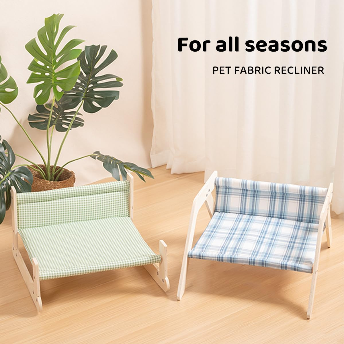 AIMALL Cat Fabric Recliner Rocker, Four Seasons Universal, Removable Washable Hammock Bed, Pet Rocking Sofa image number 1