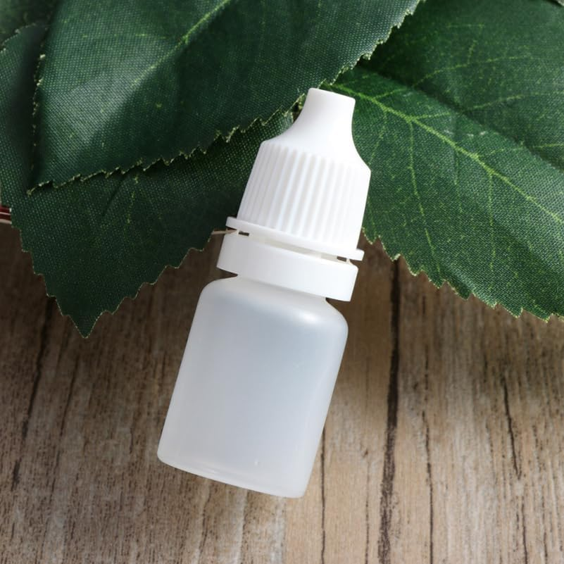 ULTECHNOVO 6Pcs Empty Plastic Squeezable Dropper Bottle 5Ml Squeezable Eye Liquid Dropper Bottles White Plastic Containers for Eyedrops and Liquid Medicine