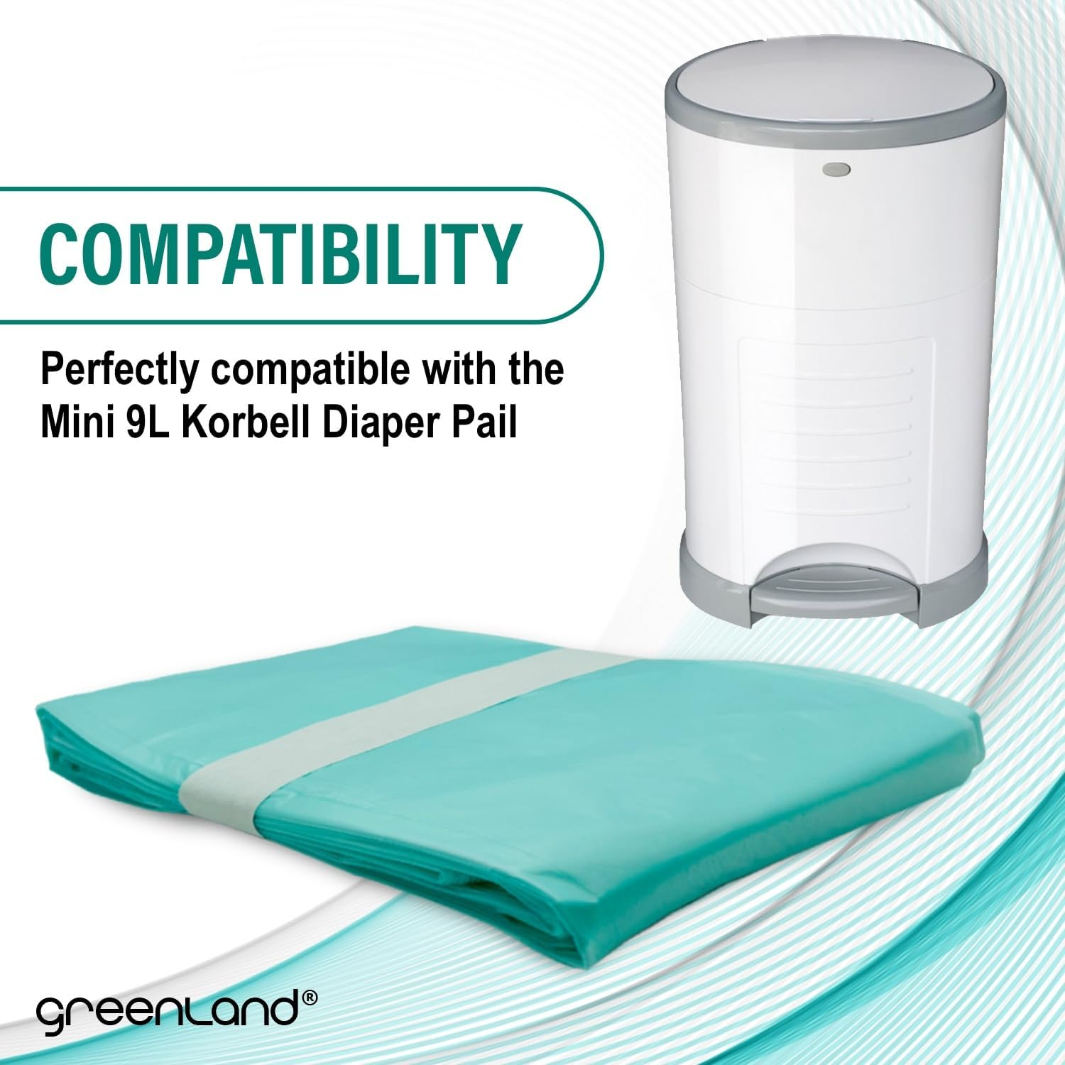 Greenland&reg; Eco-Friendly Refills for Korbel Mini 9L Diaper Pails 6-Pack, GL-3522 image number 2
