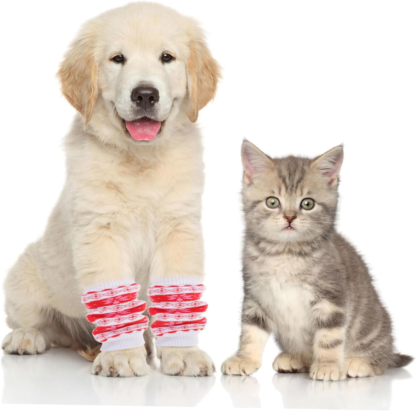 NOLITOY 4Pcs Pee Leg Muffs Pet Leg Sleeve for Snow Gear Warm Knee Pad for Kneeling Pad image number 3