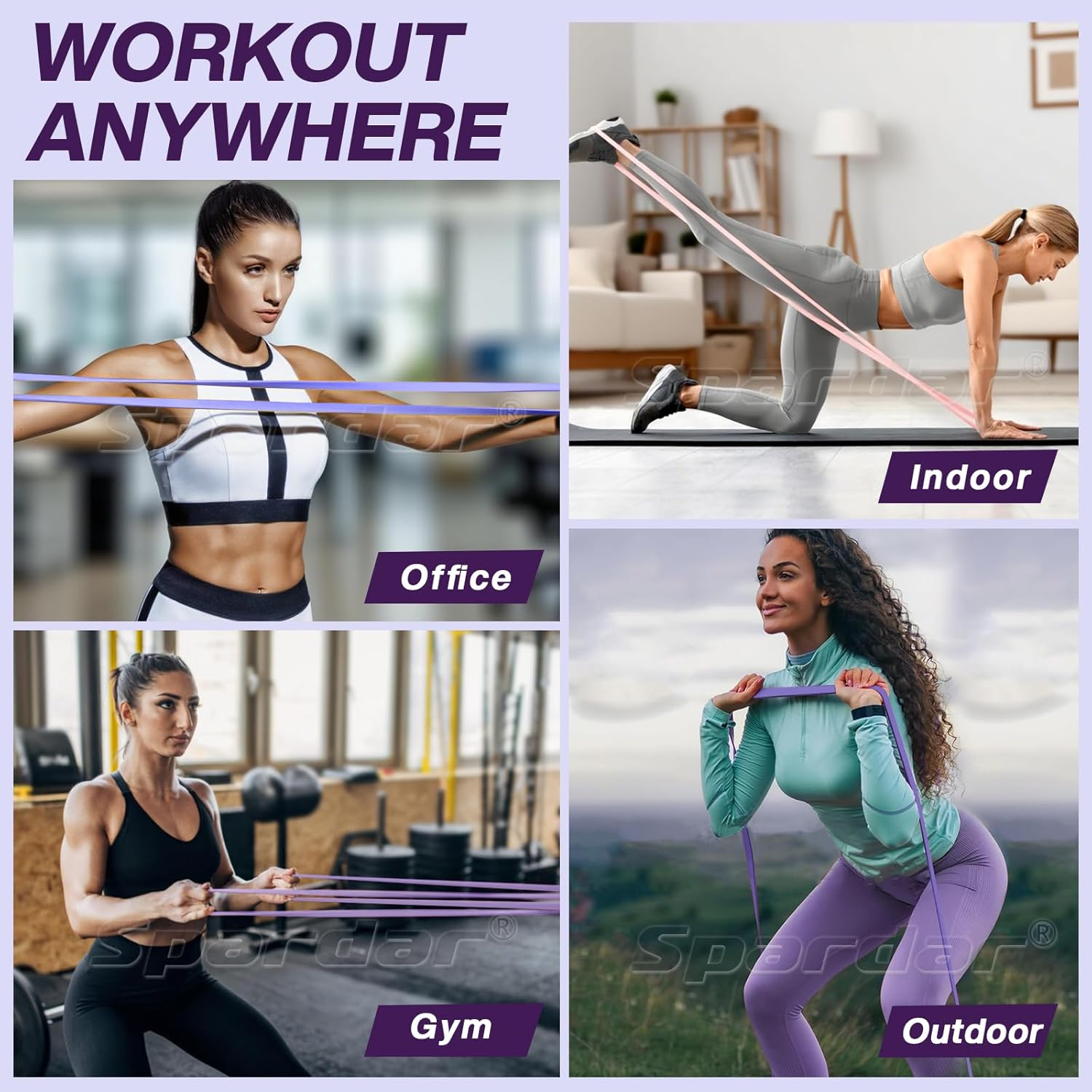 Premium Resistance Bands Set &ndash; Heavy-Duty Exercise Bands for Yoga, Powerlifting, & Full-Body Training | Boost Strength, Mobility image number 3