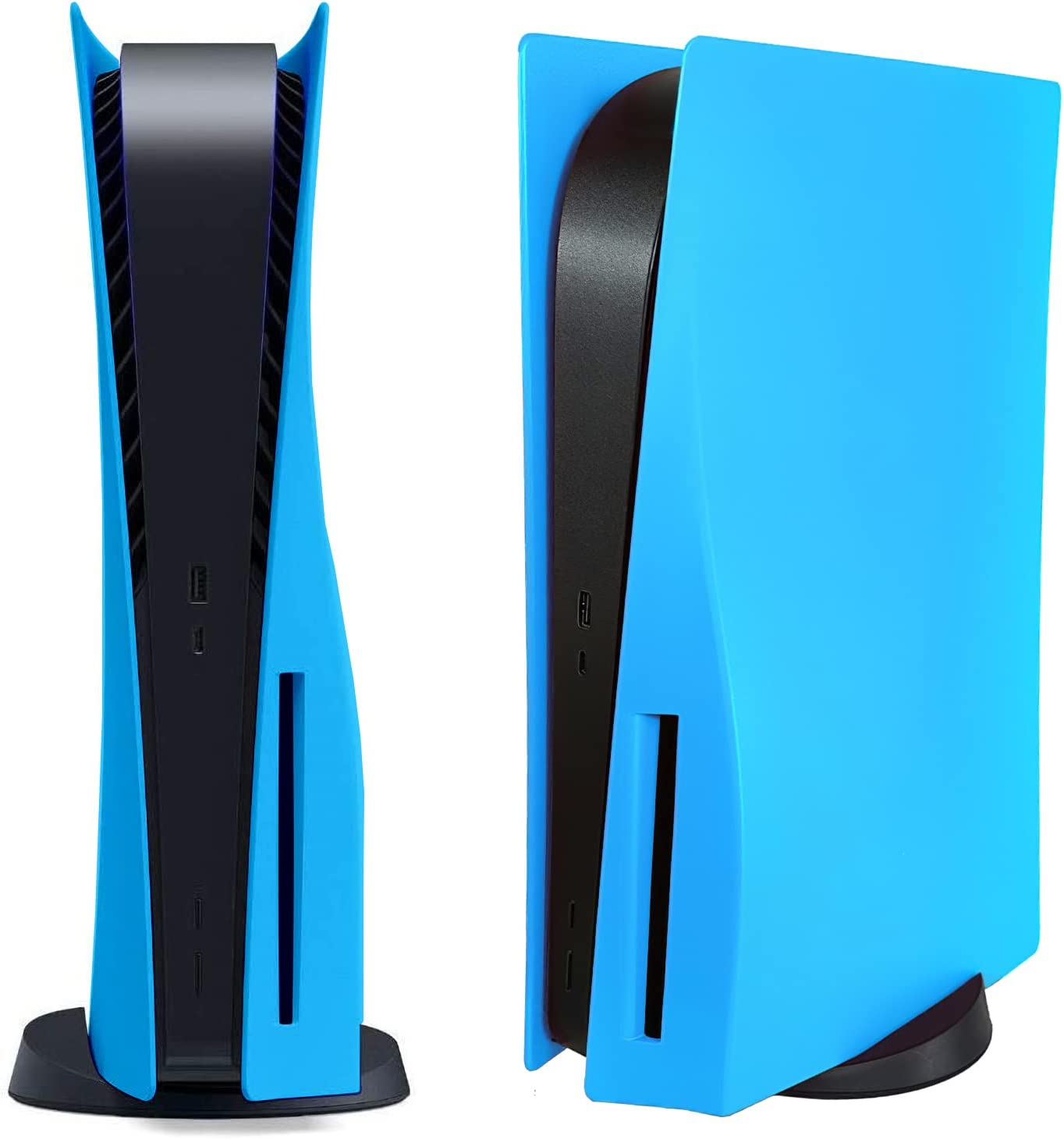 Disc Edition Face Plates Cover Skins Shell Panels for PS5 Console, Accessories for Playstation 5 Protective Replacement Faceplates Dustproof Anti-Scratch (Starlight Blue) image number 6