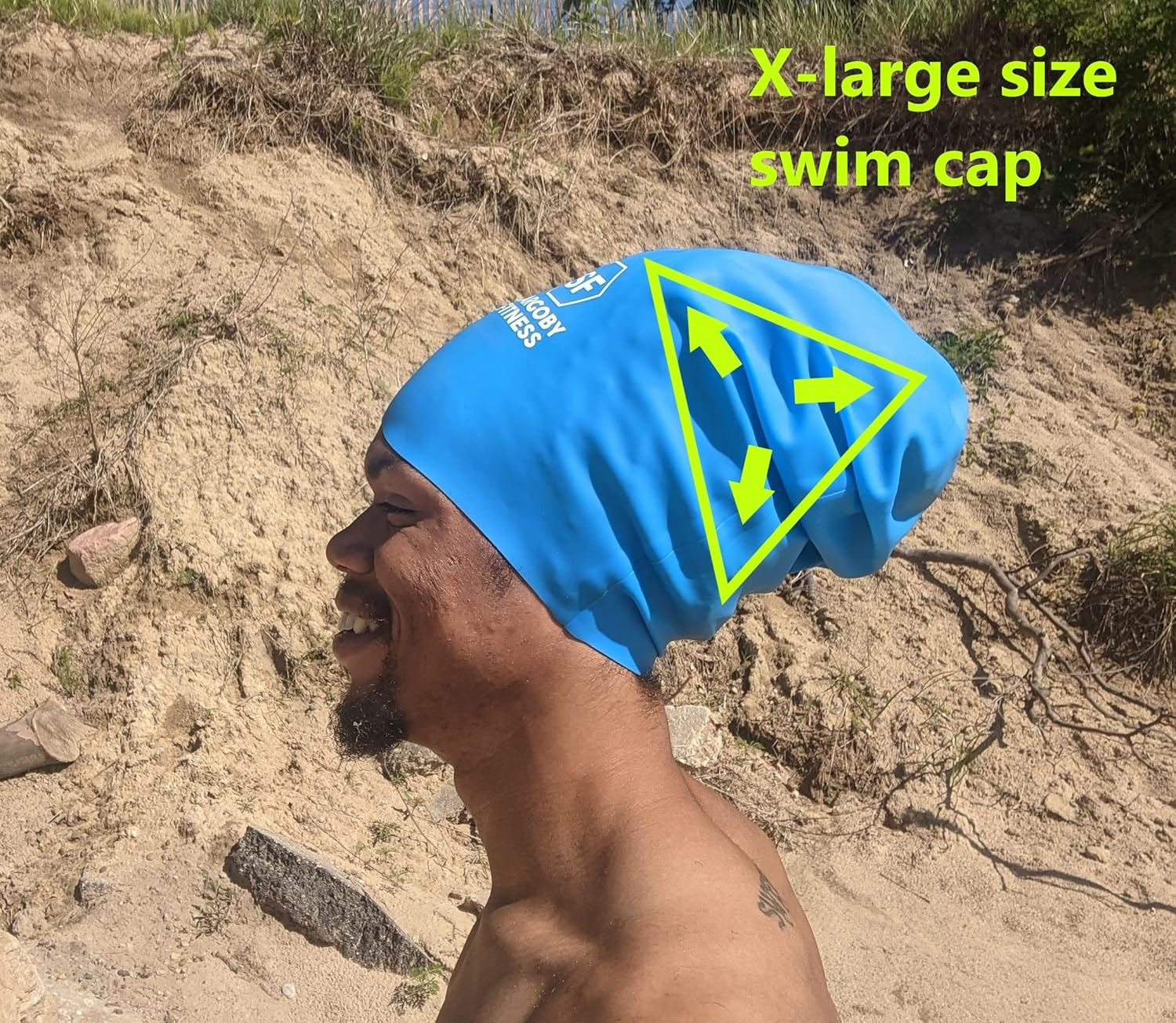 Sargoby Fitness Dreadlock Swimming Cap Designed for Voluminous and Bulky Hairstyles Such as Dreadlocks Braids Afro Dreads This Extra Large Swimming Cap Can Be Used as a Shower Cap image number 7