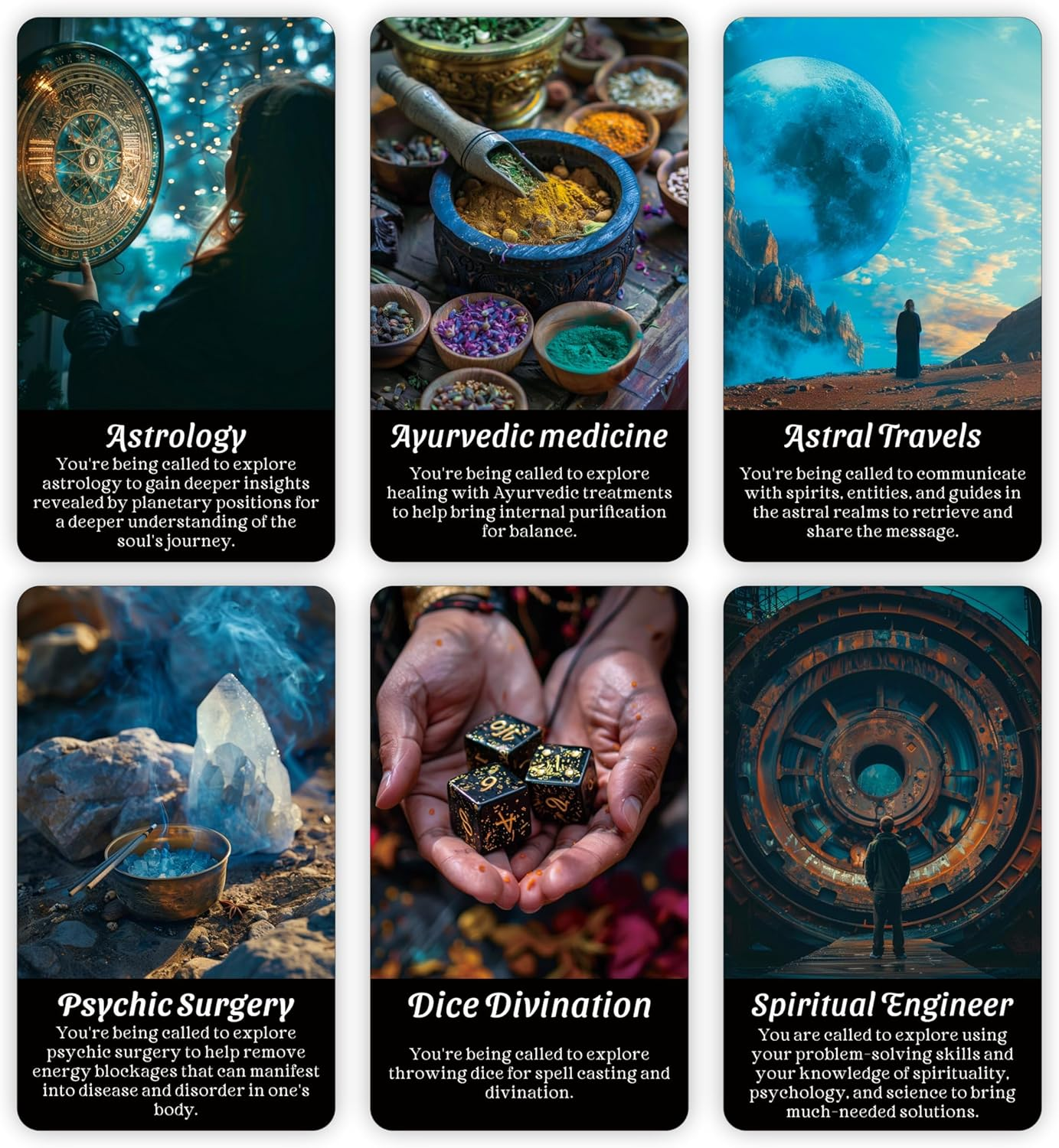 BAIYOOBAI Spirit Oracle Cards, Mystic Psychic Oracle Deck, Spiritual Oracle Cards for Beginners, Explore Inner Wisdom and Spiritual Power image number 6