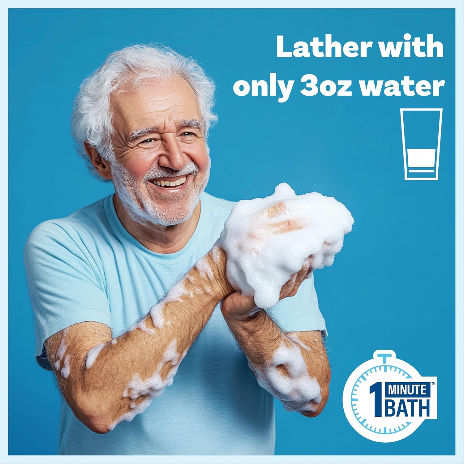 Scrubzz Disposable No Rinse Bathing Wipes - 25 Pack - All-In-1 Single Use Shower Wipes Simply Dampen Lather and Dry without Shampoo or Rinsing image number 6