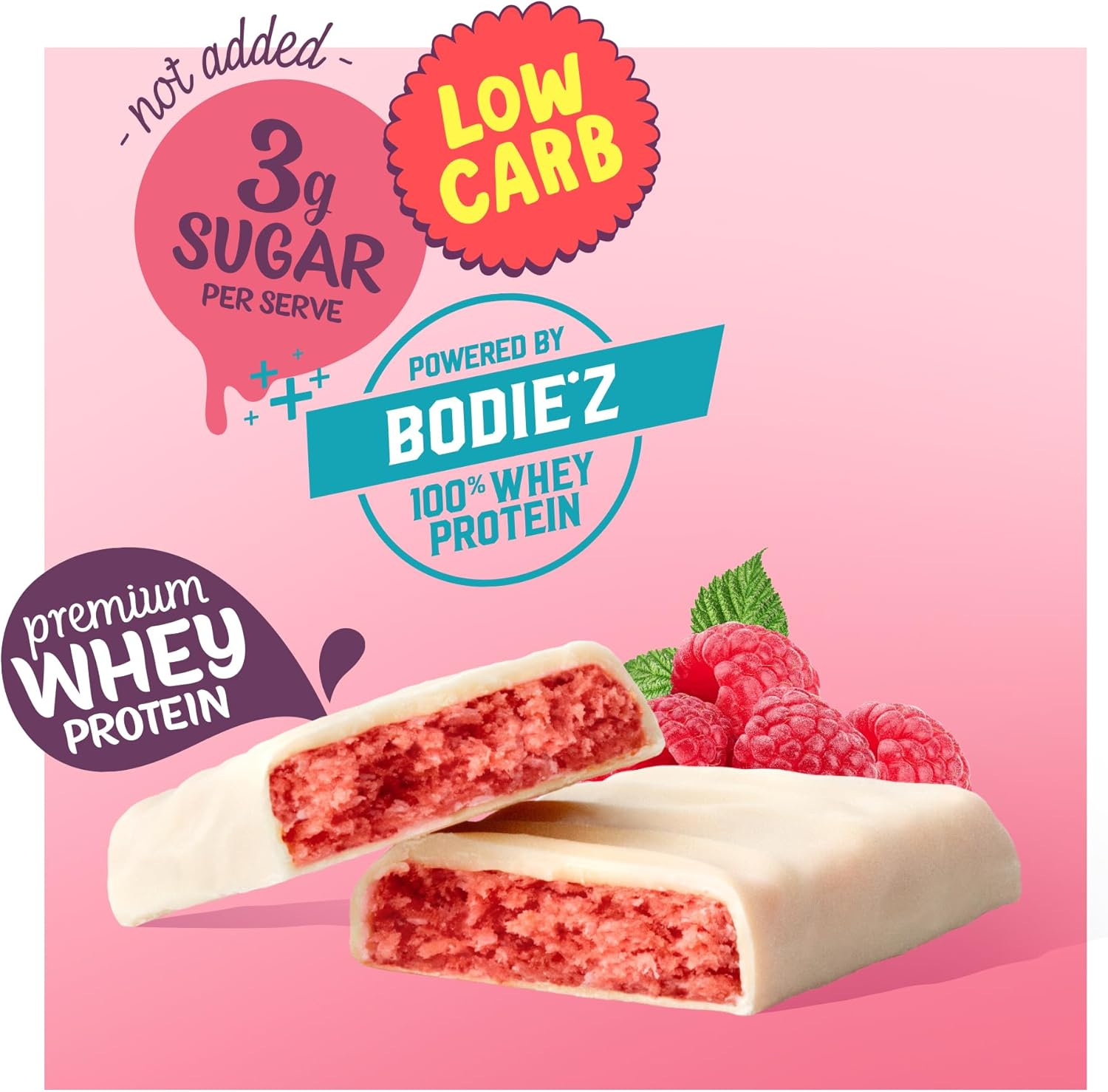 Noshu Raspberry & Cream Protein Bars &ndash; 5 Pack (150G) image number 5