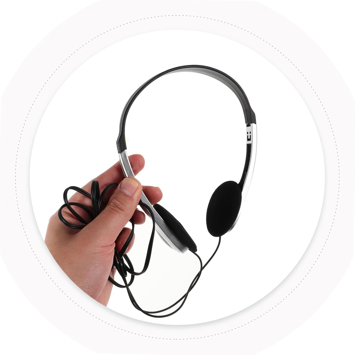 Sewroro Retro Wired Ear Headphones with USB C Adapter Comfortable Ergonomic Design for Women High Definition Sound for School Travel Library Use Compatible with Computers Phones Tablets