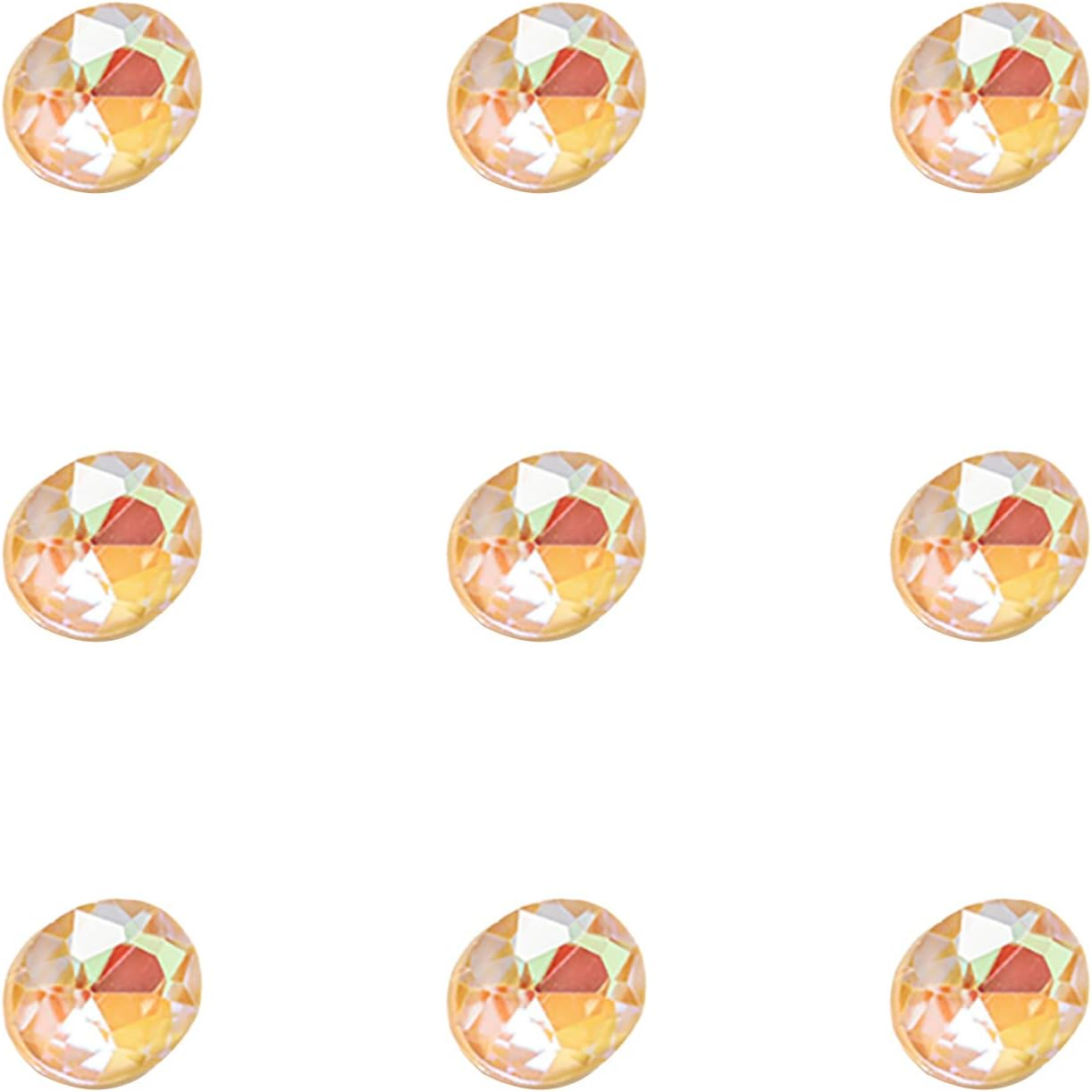 50 Grains Nail Art Rhinestones Nail Art Gems DIY Super Flash Pointed Rhinestone Decorative Nails Oval Transparent Yellow image number 2