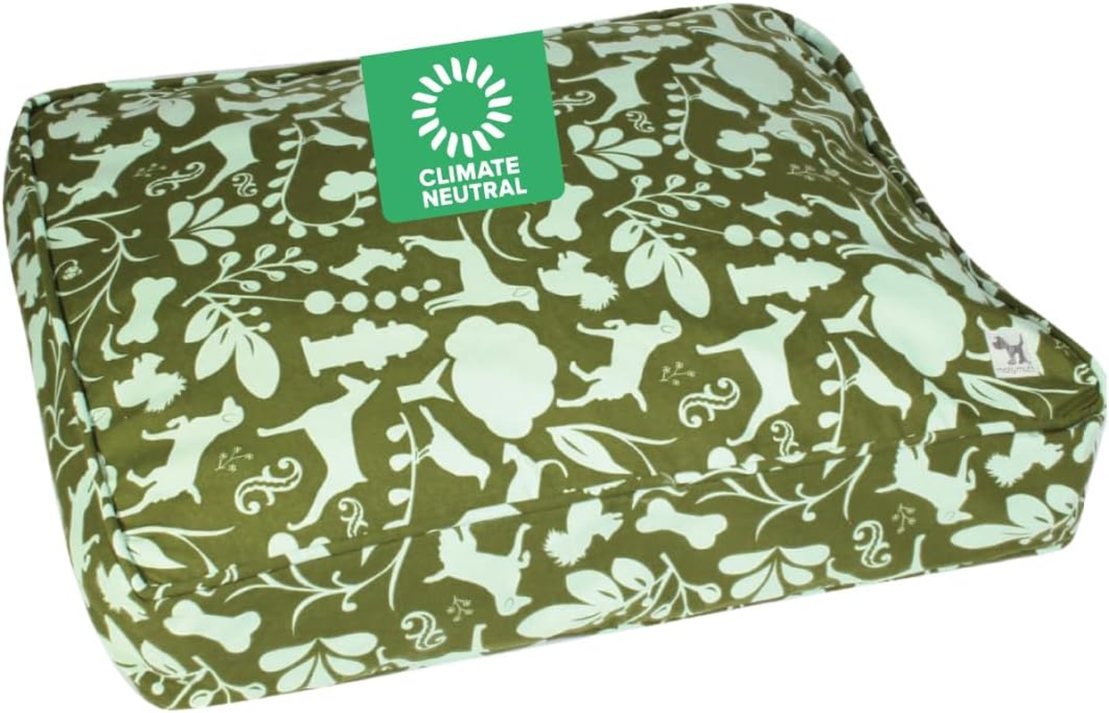 Molly Mutt Medium to Large Dog Bed Cover - Your Hand in Mine Print - Measures 27&rdquo;X36&rdquo;X5&rsquo;&rsquo; - 100% Cotton - Durable - Breathable - Sustainable - Machine Washable Dog Bed Cover