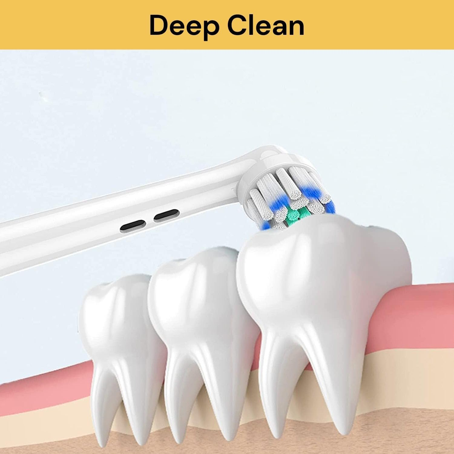 EZONEDEAL Electric Toothbrush Replacement Heads, Replacement Brush Heads, Professional Soft Clean Toothbrush Head, Replacement Toothbrush Heads Compatible with Oral B Braun (Normal Clean, 8 Pcs)