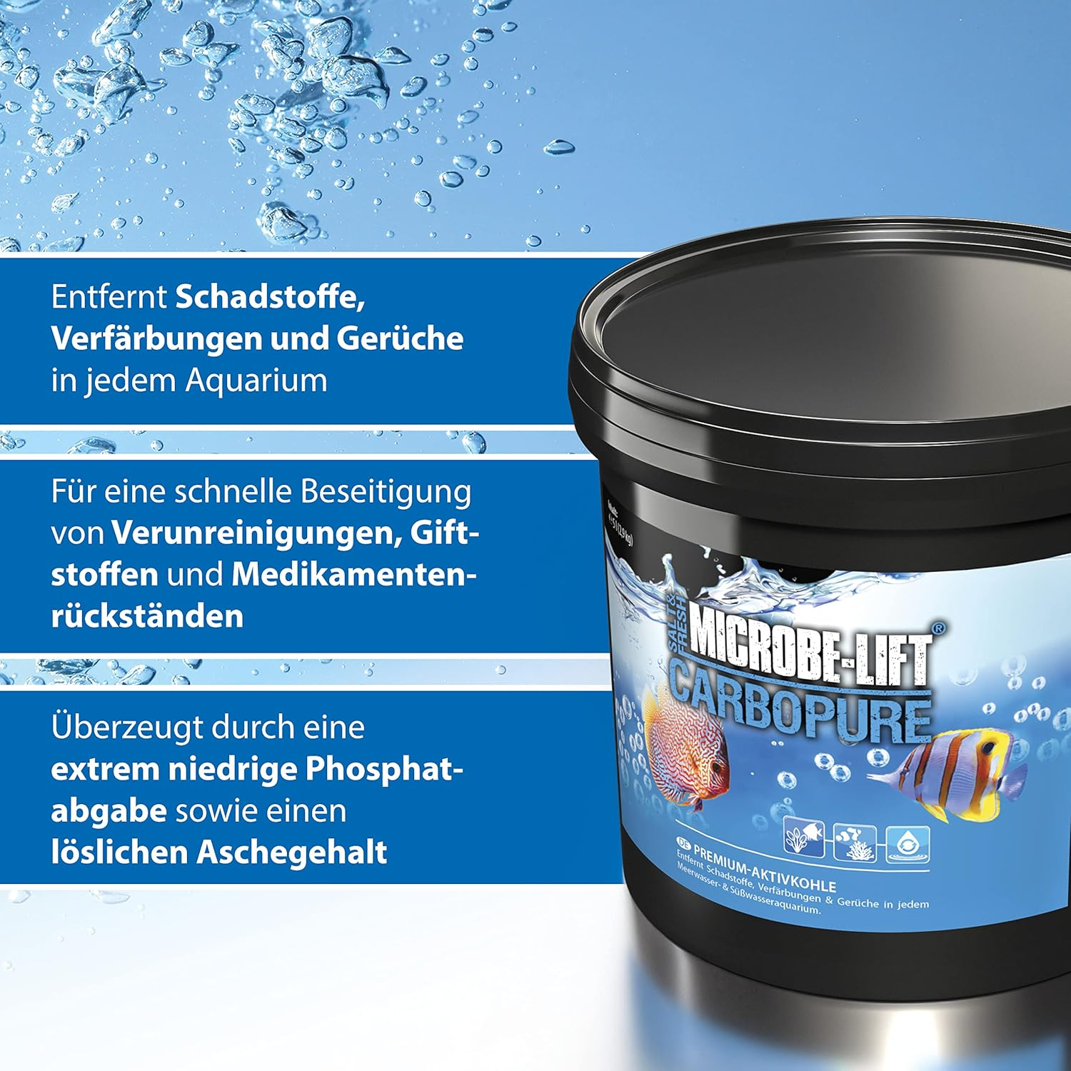 MICROBE-LIFT Carbopure Activated Carbon Filter Medium Helps Yellow Water, Medication, Toxins in Aquarium (2.9Kg) image number 5