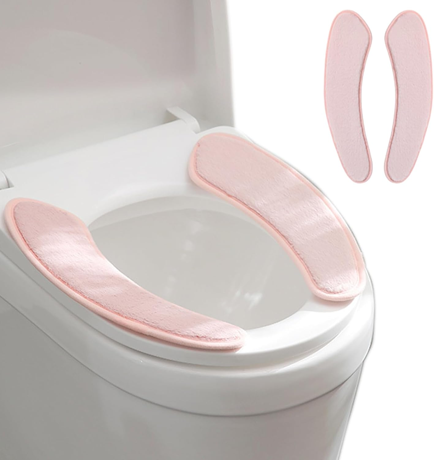 Thick and Warm Toilet Seat Cushion Cover - with Sticky Toilet Seat Cushion - Washable and Reusable Mat for Winter - Double Flap Separation, TPR Back Adhesive, Soft and Protective (Green)