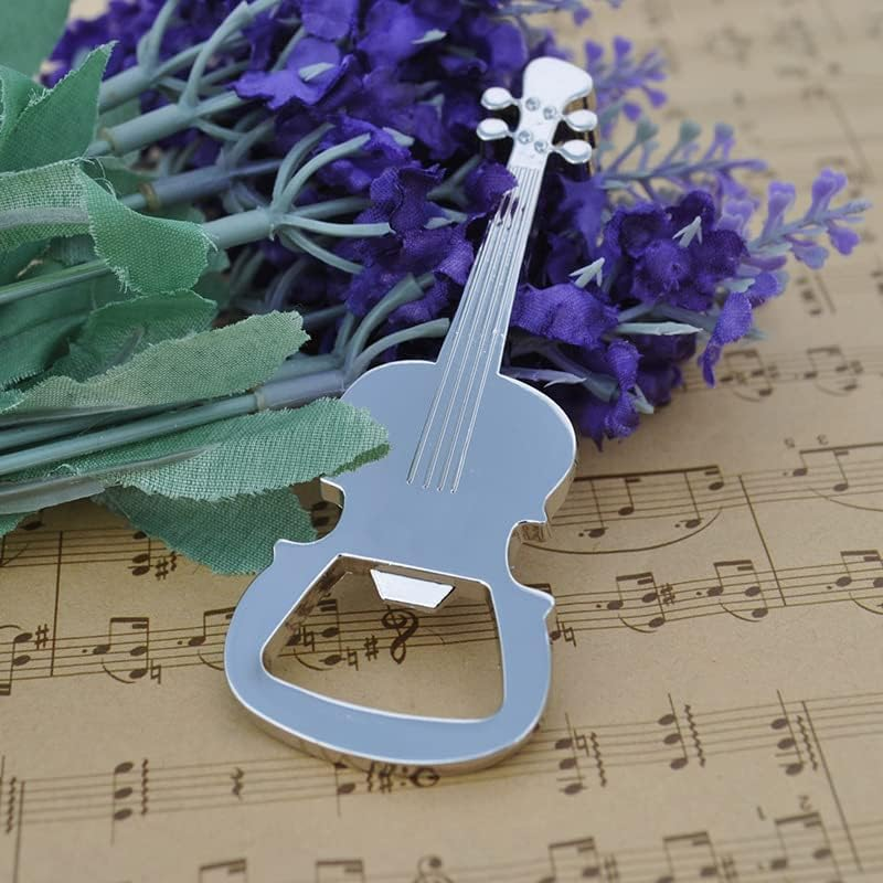Guitar Beer Bottle Opener Funny Creative Gifts for Boyfriend Husband Christmas Birthday Gifts for Him Her Guitar Shaped Bottle Opener for Music Guitar Lover image number 4