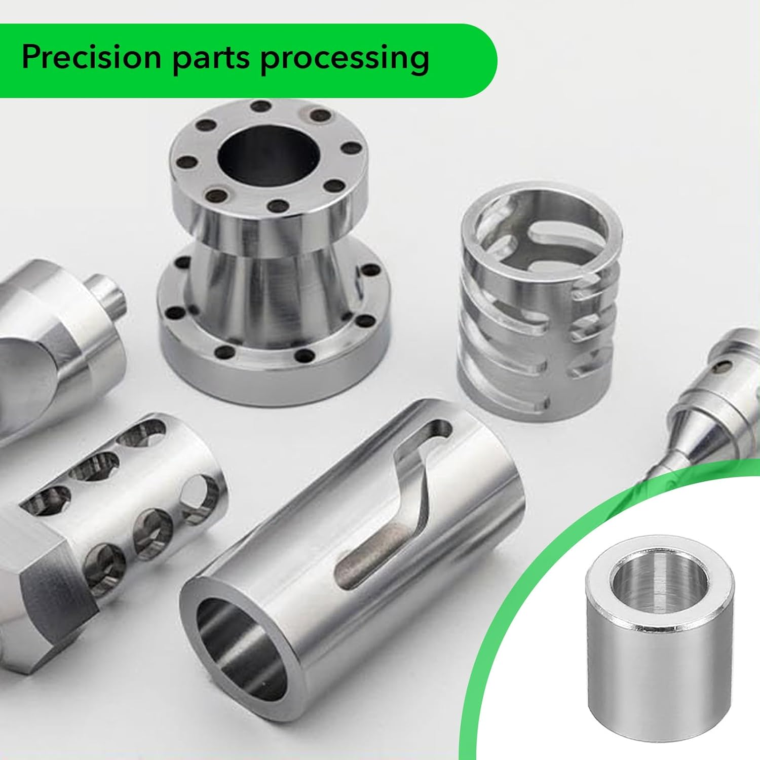 MAEZOE 10-Pack M6 Stainless Steel Spacers, Metal Spacer 6.2Mm ID X 10Mm OD X 10Mm L Spacer Screw Standoff round for 1/4" or M6 Screw Bolts image number 3