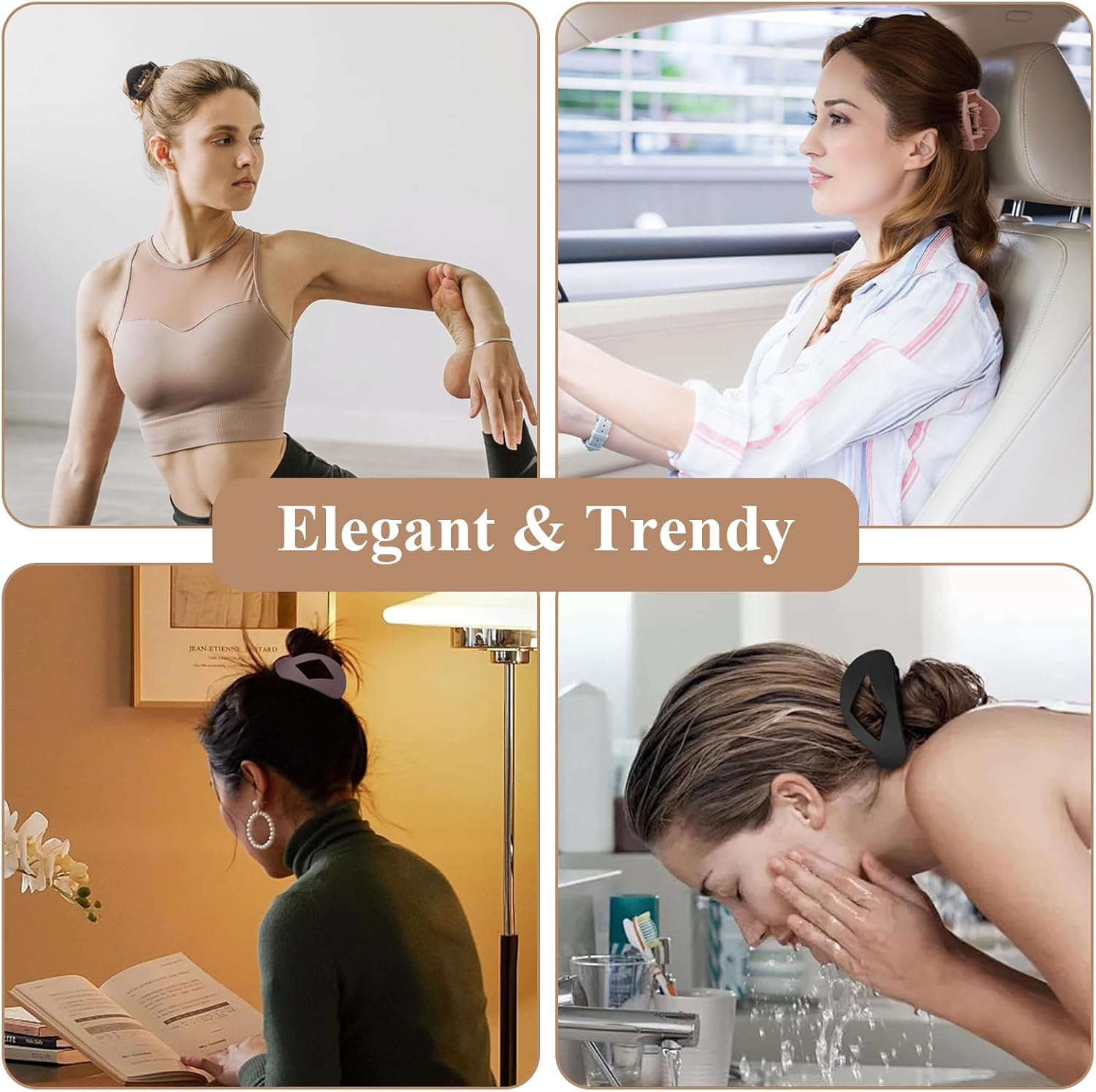 Evadollina Hair Clips Ladies, 8 Pieces Hair Clip, Duckbill Hair Clips Ladies, Duckbill Hair Clip, Hair Clips, Flat Hair Clip, Christmas Gifts (2 Designs) image number 3