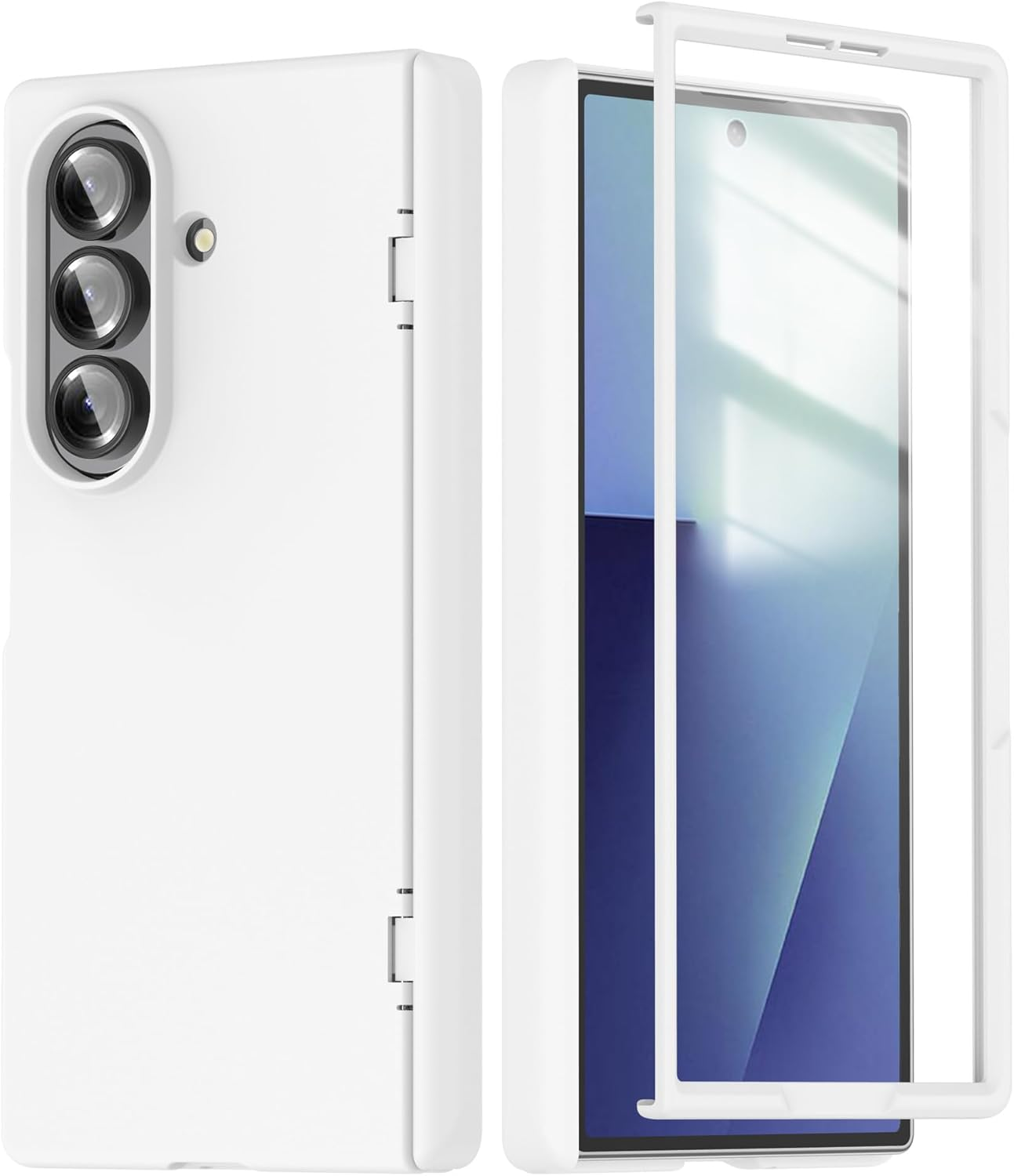 Vrythn for Z Fold 7 Case with Screen Protector, Compatible with Wireless Charging, Full-Body Coverage Hinge Protection, Shockproof Rugged Phone Case for Galaxy Z Fold7, Transparent