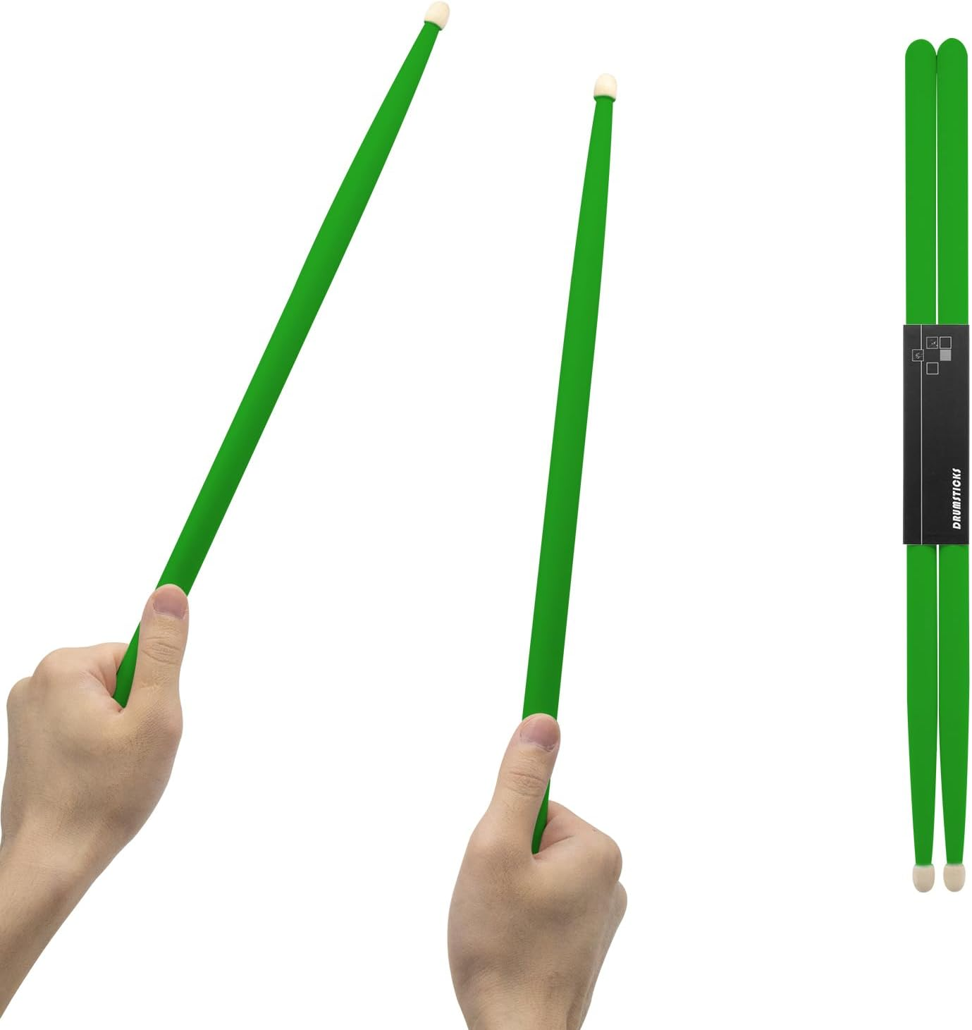 Cashbeat 5A Maple Wood Drumsticks, Non-Slip Grip, Classic Red Drum Stick for Kids Adults Beginner, Percussionists Drumming Accessories Musical Instrument