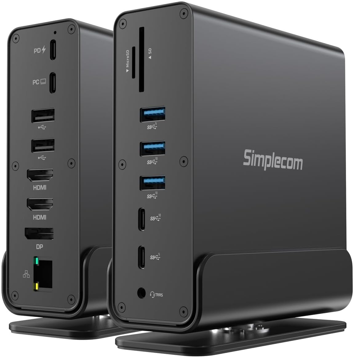 Simplecom CHT815 15-In-1 USB-C 4K Triple Display MST Docking Station with Dual HDMI DP image number 4