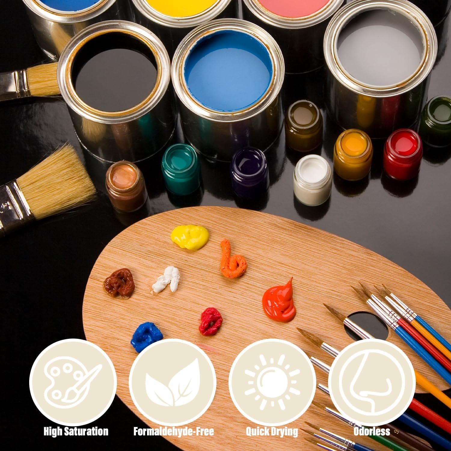 Nhemeylp Paint by Numbers for Adults Colorful Flowers Paint by Numbers Kits on Canvas Easy DIY Acrylic Pigment Drawing Paintwork Watercolor Oil Painting Craft Art for Home Wall Decor 16X20In image number 2