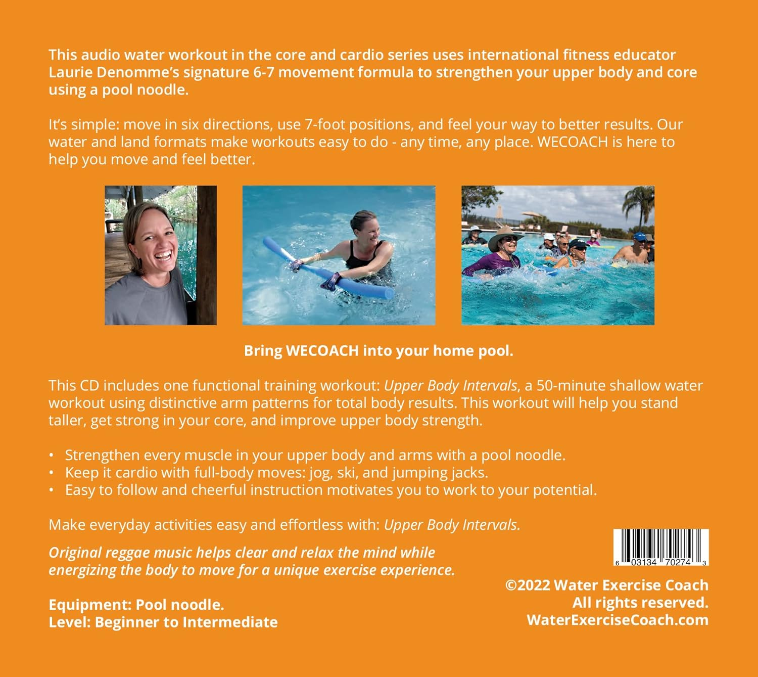 Water Aerobics & Exercise Workout #1 UPPER BODY INTERVALS (AUDIO CD) Core & Cardio Series image number 3