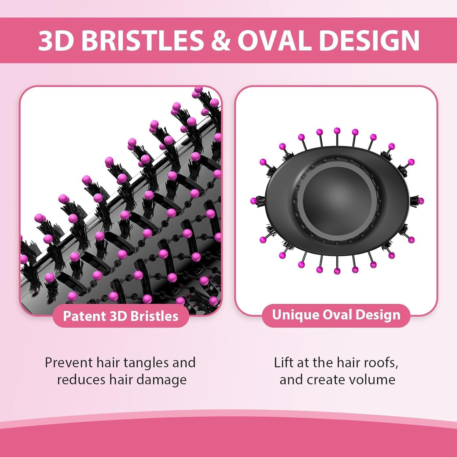 AU Plug Hair Dryer Brush, Mankami 4 in 1 Blow Dryer Brush One Step Hair Dryer and Styler Volumizer with 4 Speed Temp Settings, Hot Air Brush with Oval Barrel for All Hair Types image number 5