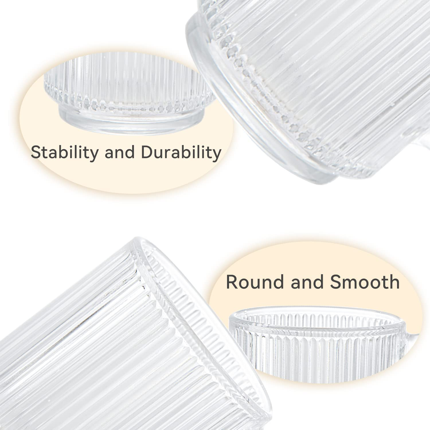 D.M Design&middot;Master [6 Pack, 12 OZ - Premium Glass Coffee Mugs with Handle. Transparent Tea Glasses for Hot/Cold Beverages, Perfect Design for Americano, Cappuccino, Tea and Beverage.