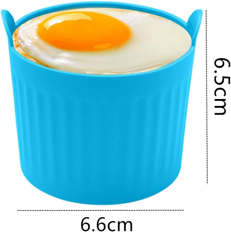 Silicone Cupcake Liners, Cuicanfla 6 Pcs Muffin Cases Easy Demould Cupcake Cases Egg Molds Egg Poacher for Air Fryer Reusable Muffin Tray Non-Stick Cup Cake Moulds Baking