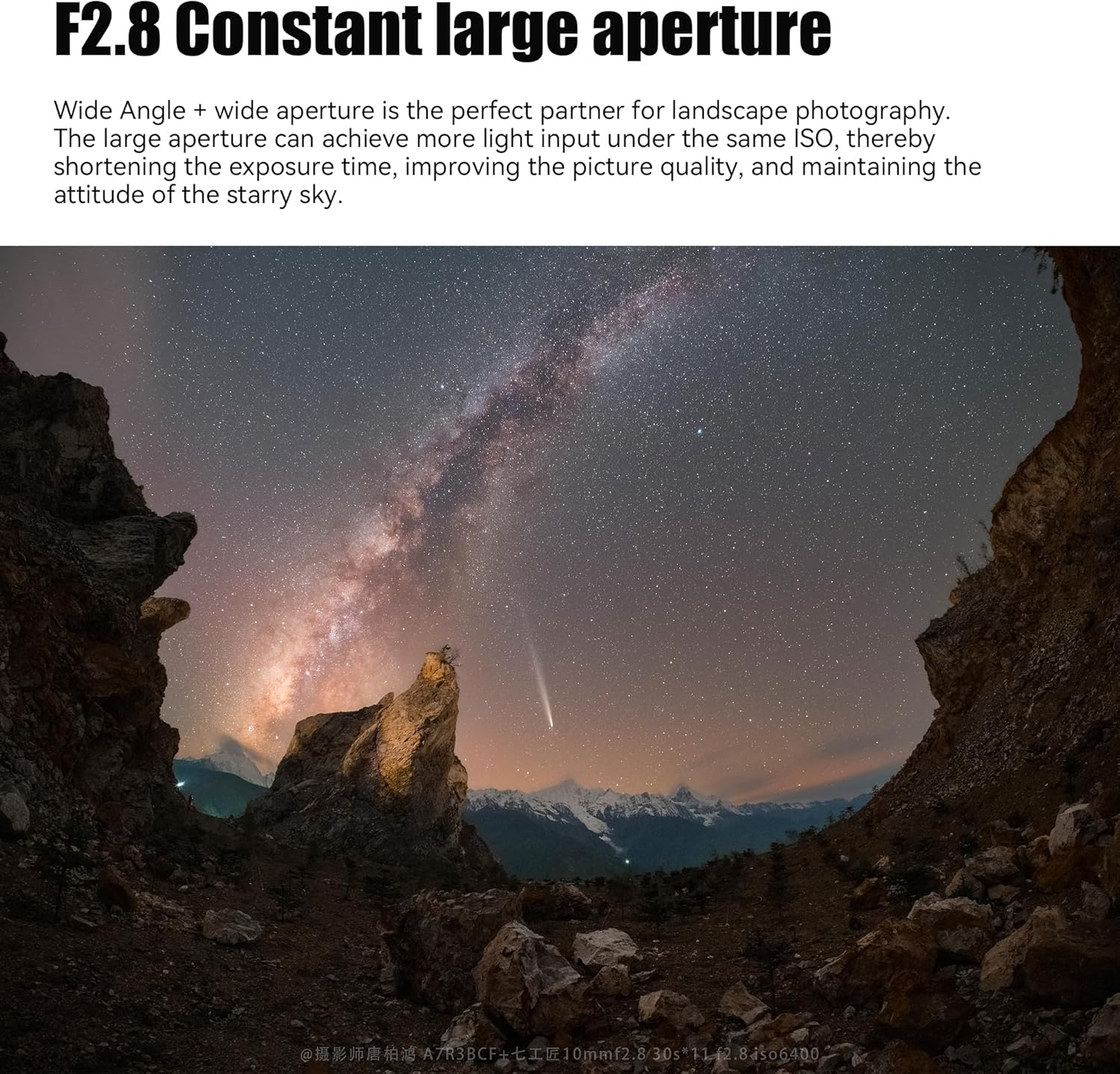 7Artisans 10Mm F2.8 II Full Frame Ultra Wide Angle Fisheye Lens 185&deg;Manual Focus for Sony E-Mount Mirrorless Cameras A7/A7R/A7S/A7II/A7RII/A7SII/A9/A7RIII/A7III/A7RIV/A9II/A7SIII/A7C/A1 image number 3