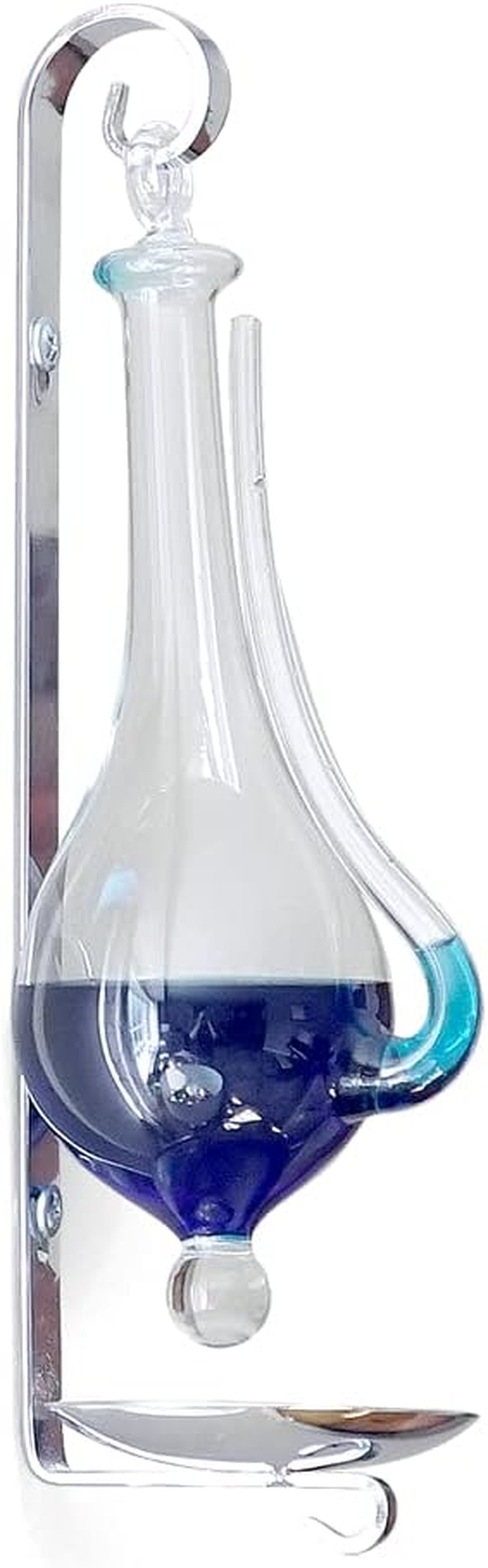 Ambient Weather B1025C Antique Storm Glass Wall Mount Liquid Barometer with Drip Cup image number 2