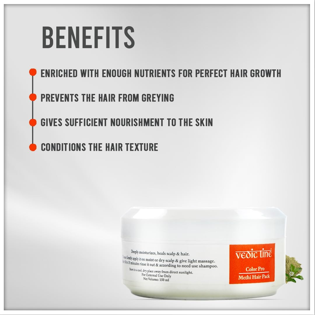 Vedicline Color Pro Methi Pack,Repair Damaged Hair &Texture, Control Hair Fall with Soya Oil & Bhringraj for Healthy Hair,150Ml image number 6
