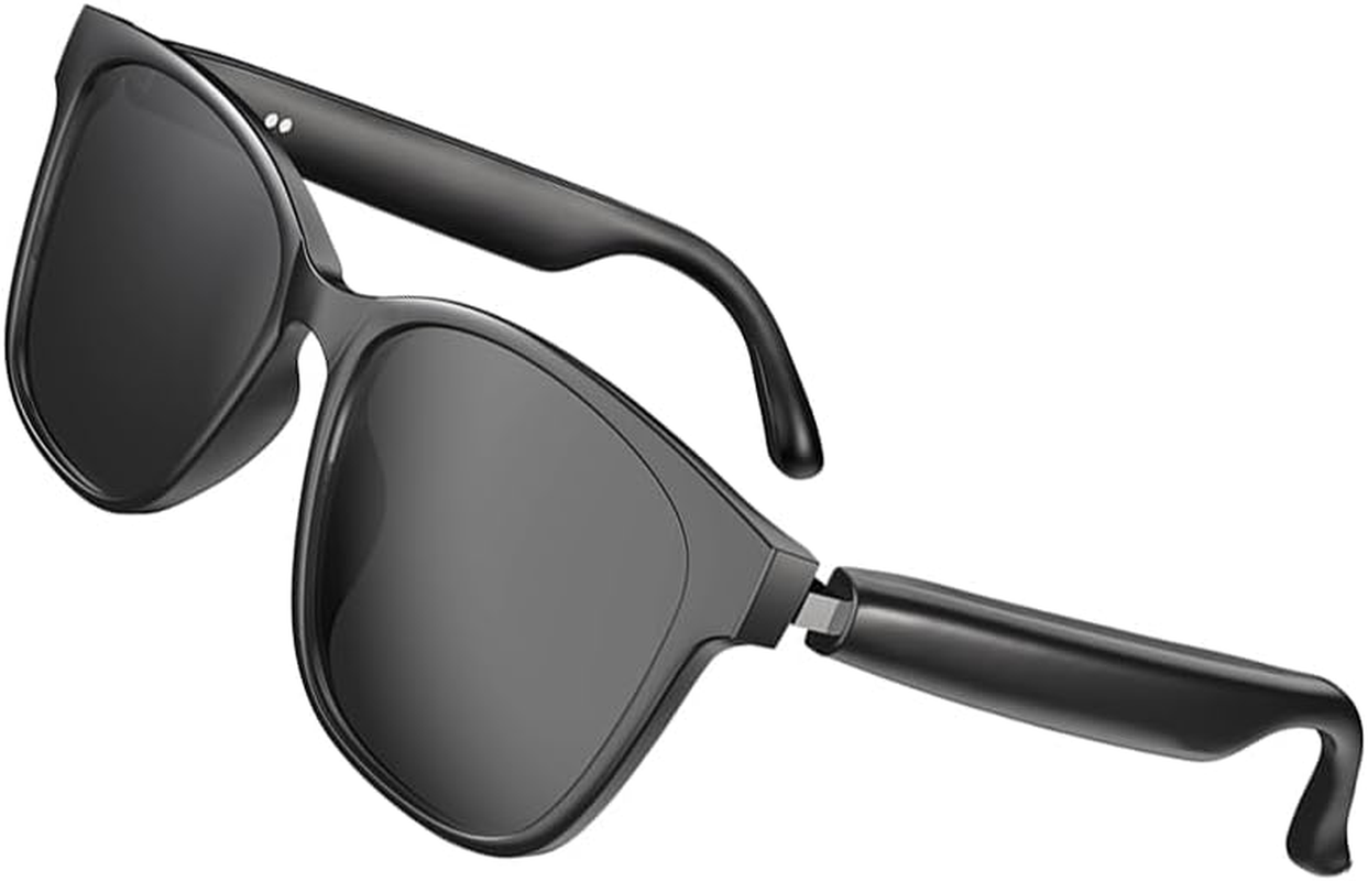 Smart Glasses with AI Assistant, Polarized UV Protection Lenses, Bluetooth Connectivity, Black image number 6