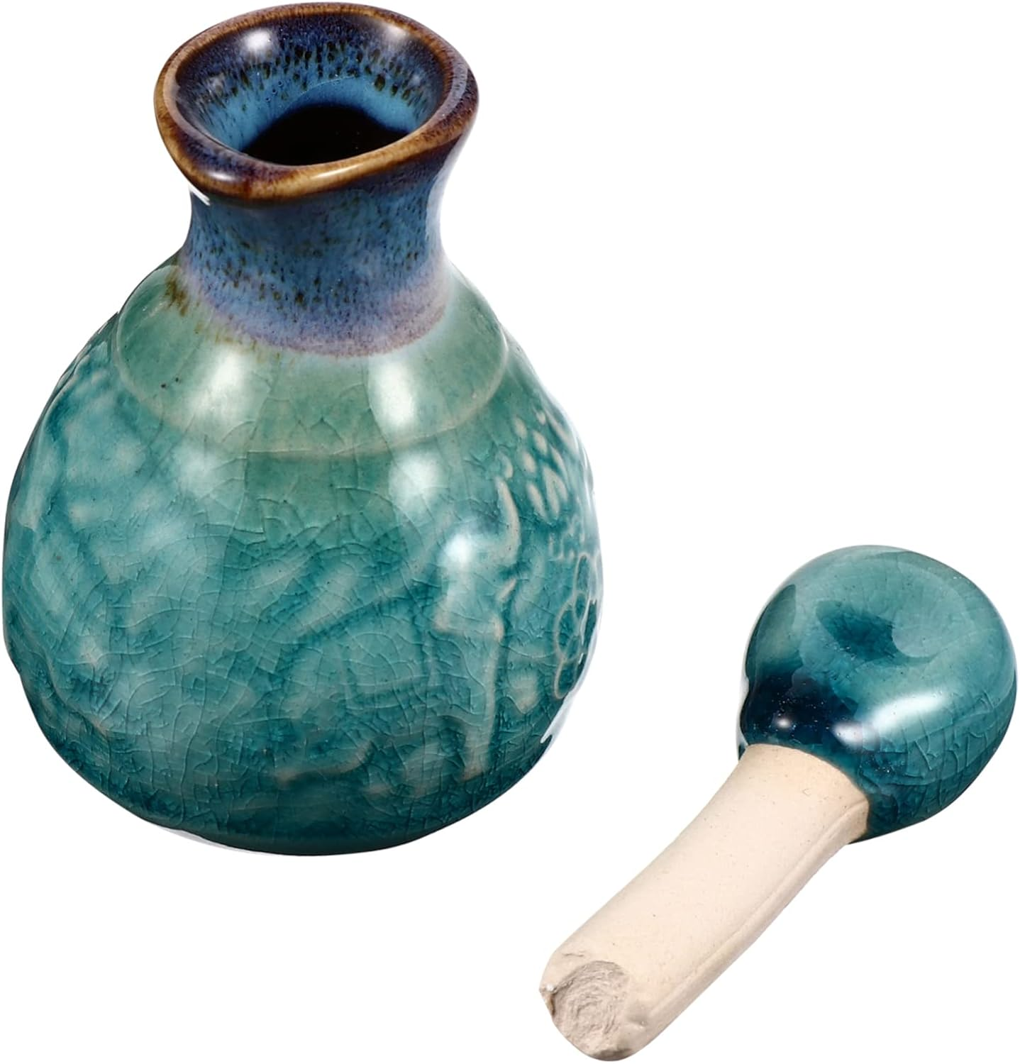 Ceramic Perfume Essential Oil Bottle Wide Mouth Refillable Elegant Decor Essential Oil Flask for Aromatherapy