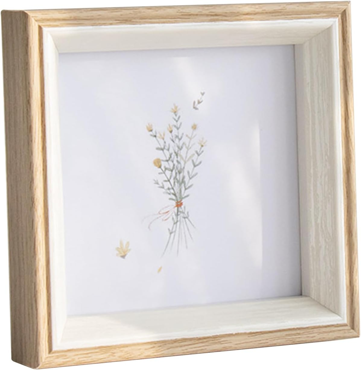 3 Pcs 6X6 Inch Square Deep Photo Frames with Angle Bracket, Picture Frames for Home Office Decoration image number 1