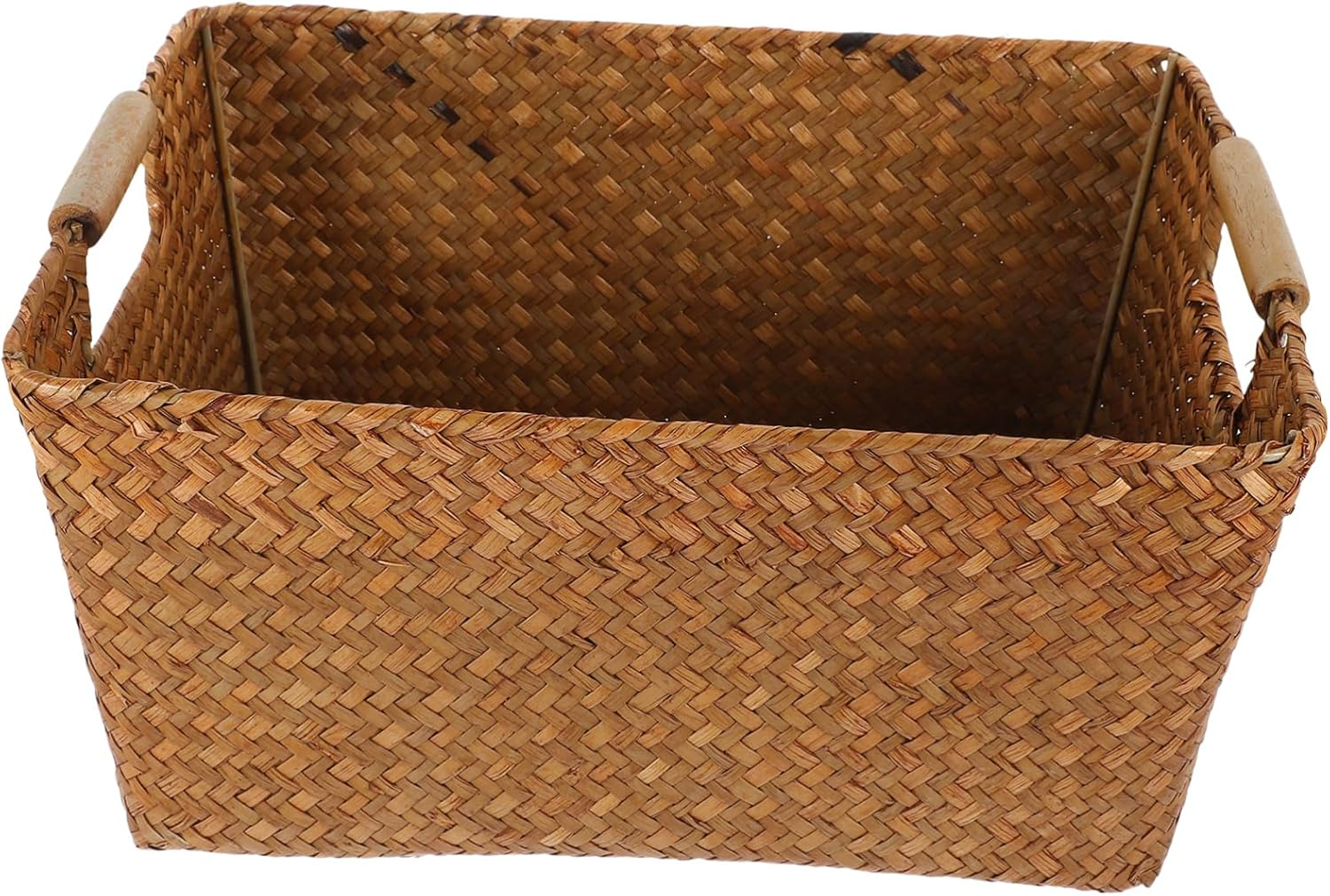 FONDOTIN Woven Storage Basket Pantry Organisation Cane Basket Rattan Organizer for Desk Household Sundries