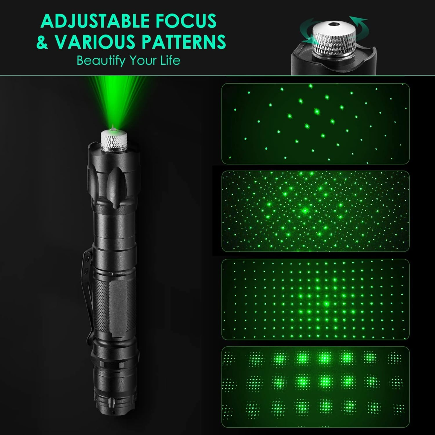 3000 High Lumens Laser Pointer with Aluminum Body image number 1