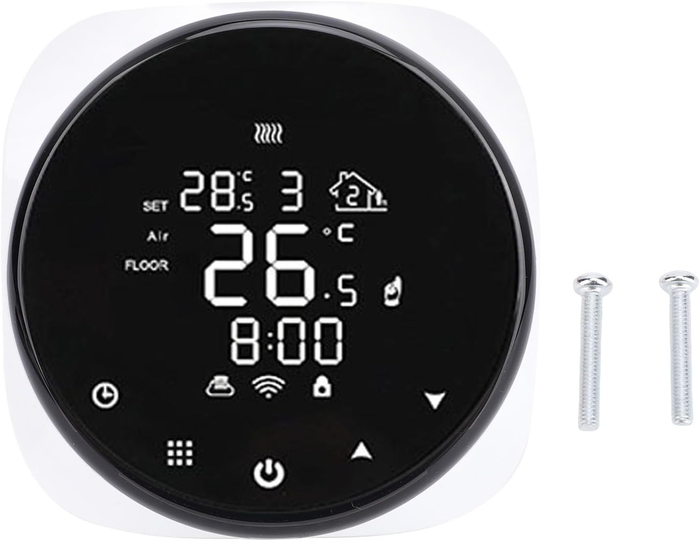 Digital Thermostat, Wall Mounted Smart Thermostat with Wifi Connectivity for Home and Office, Energy Saving Temperature Controller with Remote Control image number 2