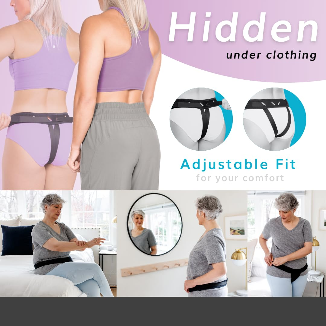 Braceability Pelvic Pro Prolapse Support Belt - Women'S Prolapsed Uterus Patent-Pending Girdle for Dropped Bladder, Vulvar Varicosities, Postpartum Recovery, and Symphysis Pubis Dysfunction Pain (M) image number 6