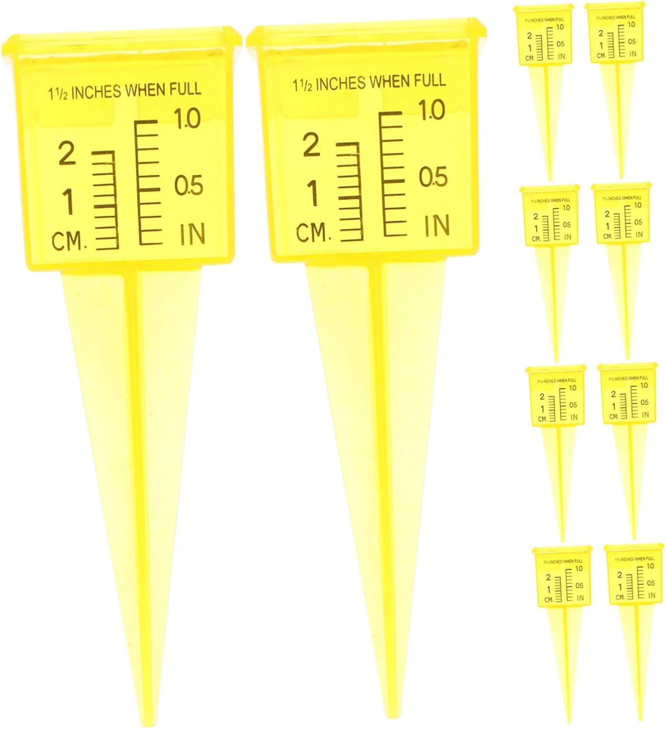20Pcs Sprinkler Gauge Rain Gauge with Wide Mouth Dual Scale Water Measuring Tool for Patio Garden and Lawn Irrigation Monitoring Easy-Read Outdoor Rainfall and Sprinkler Output image number 3