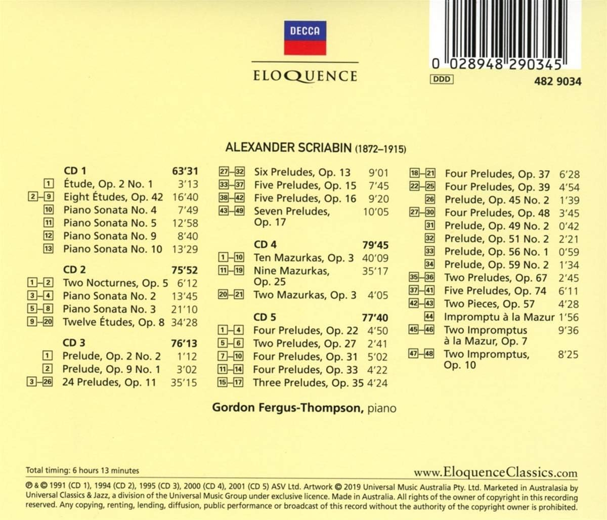 Scriabin: Piano Works image number 1