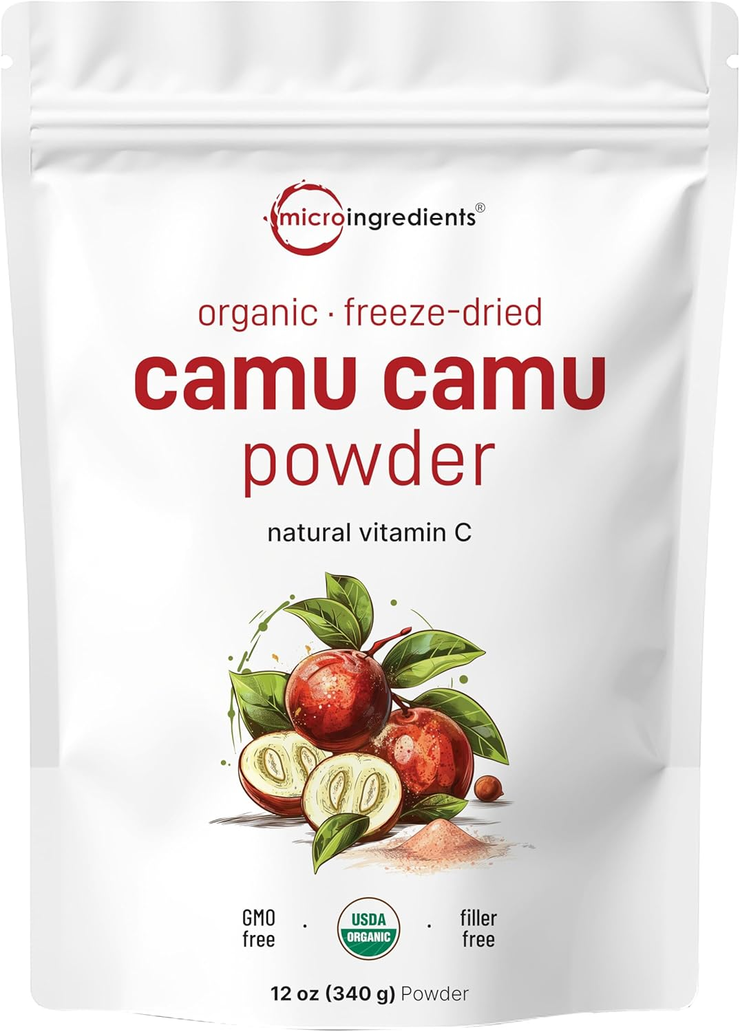 Peruvian Camu Camu Powder Organic, (Natural Vitamin C Powder), 8 Ounce, Strongly Supports Energy and Immune System, No Gmos and Vegan Friendly image number 5