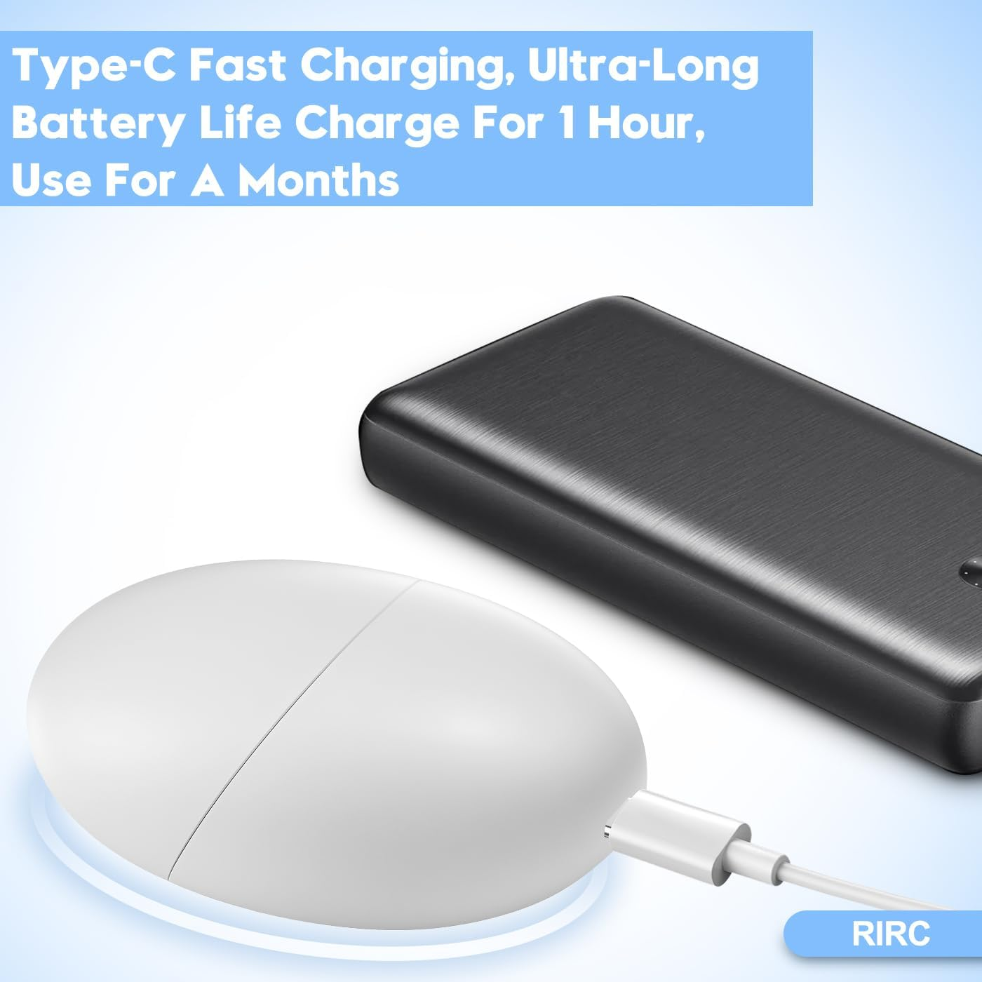 Electric Nail Clipper with USB Charging, Nail Chip Storage Electric Nail Trimmer, 2 Speed Levels for Babies, Seniors and Adults (Frosted White) image number 5